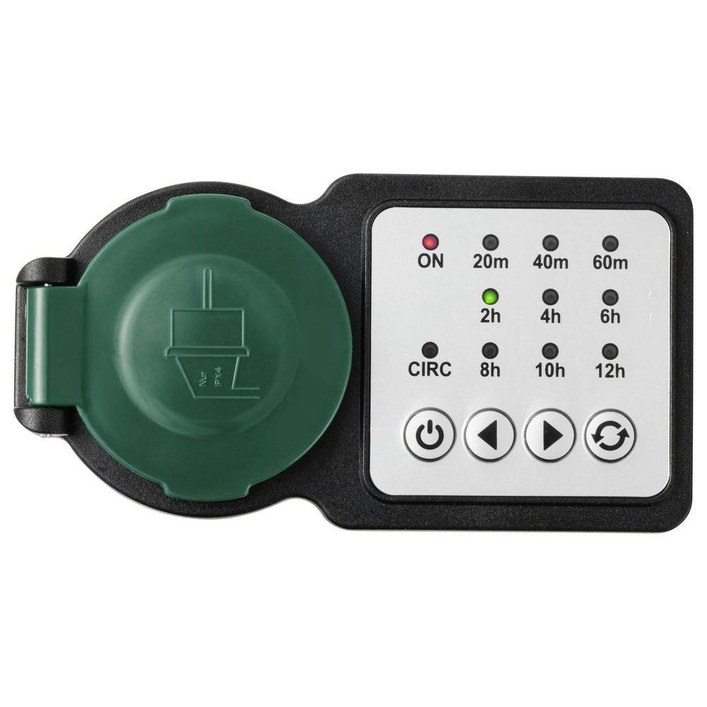 Sygonix Zeitschaltuhr Countdown Timer analog Tagesprogramm 3680 W IP44 Dauerbetrieb, Dauerbetrieb, Countdown-Funktion, START/STOPP-Funktion
