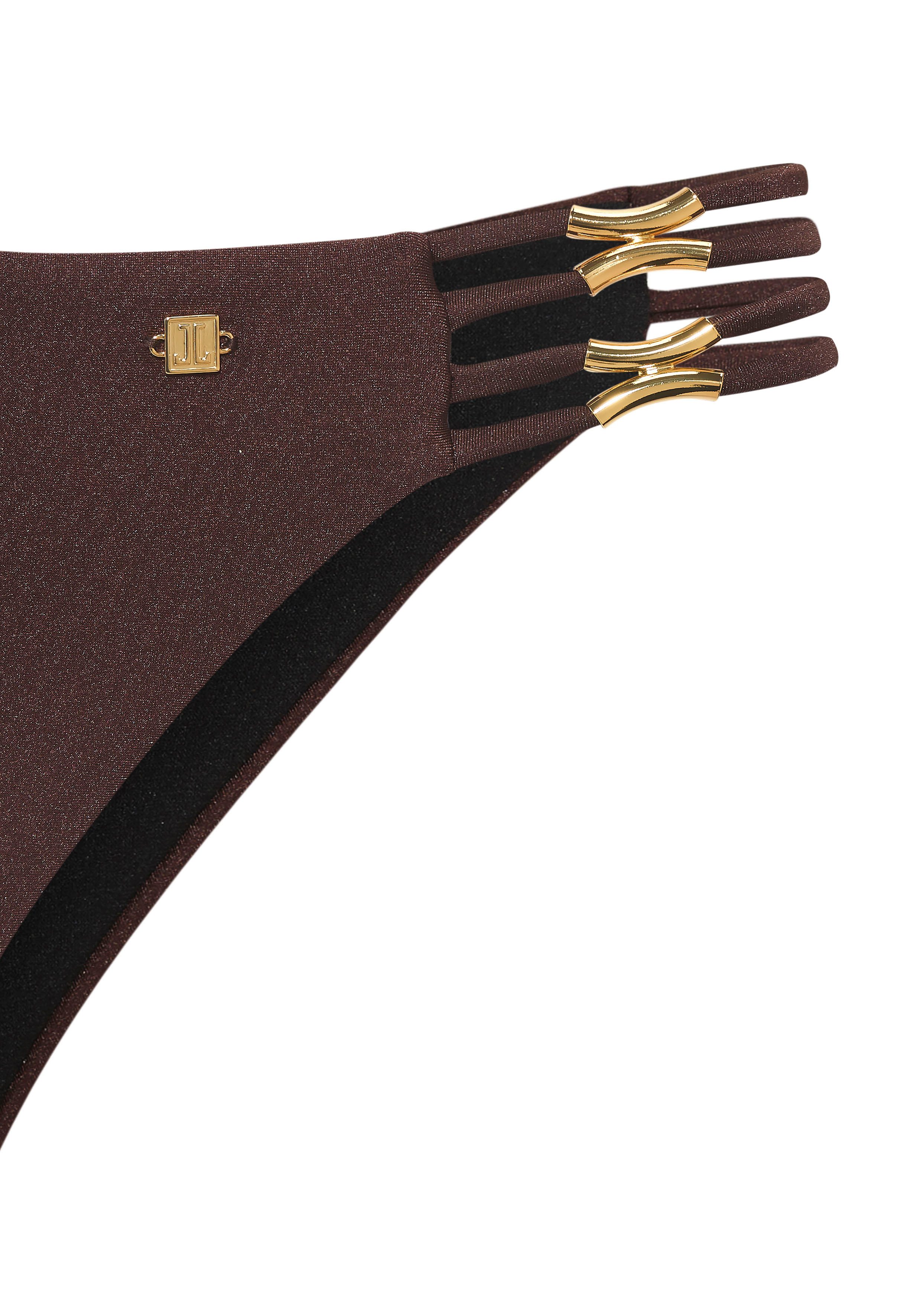 JETTE Bügel-Bikini Giulia mit goldfarbener Glanzbeschichtung und Accessoires