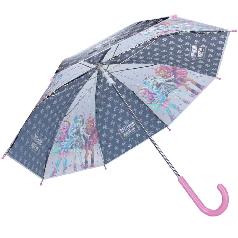 Monster High Stockregenschirm Stockschirm schwarz & transparent Monster High Kinder Regenschirm – Bild 4 von 5