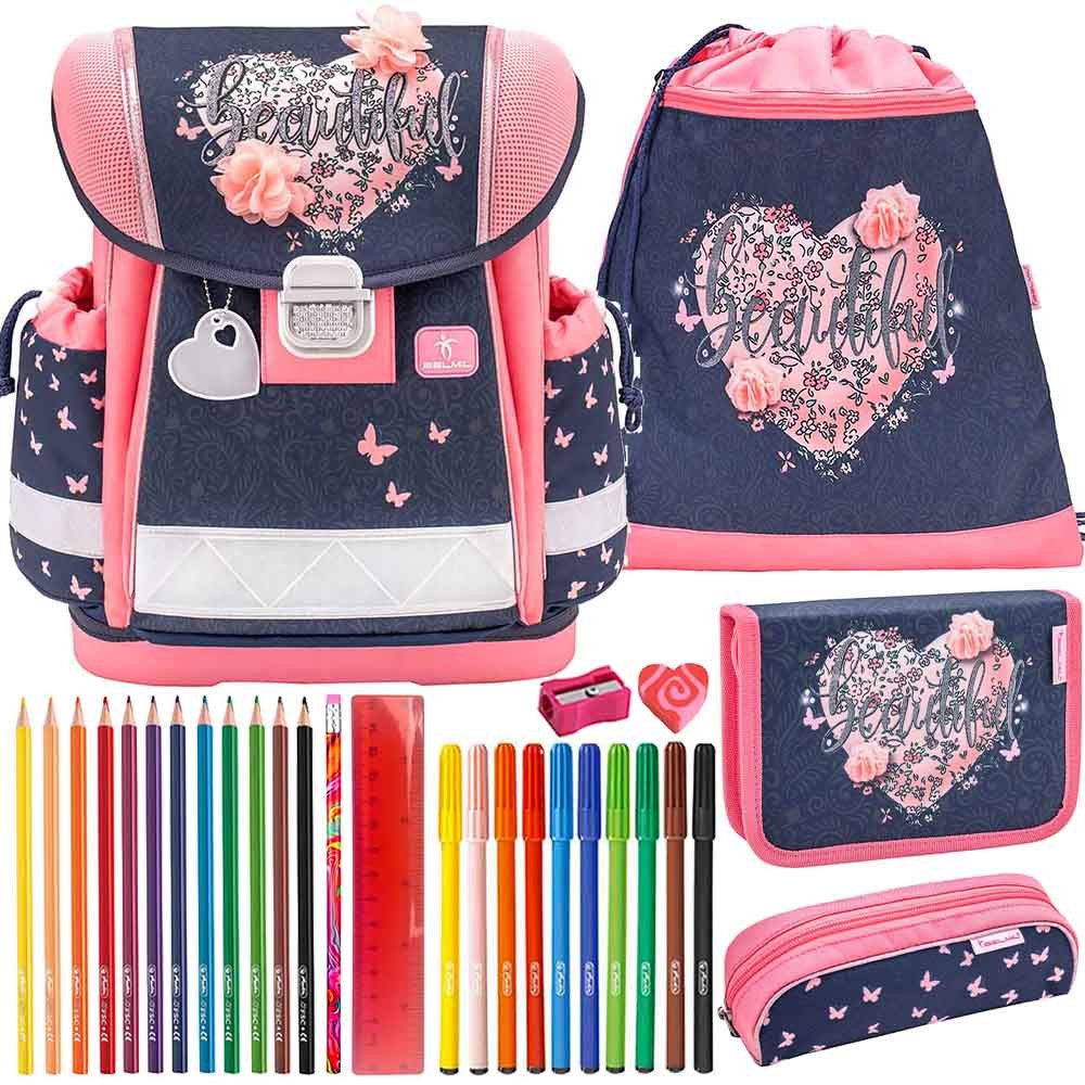 Belmil Schulranzen Set Classy 10-teilig 2025 Mädchen Beautiful Flowers
