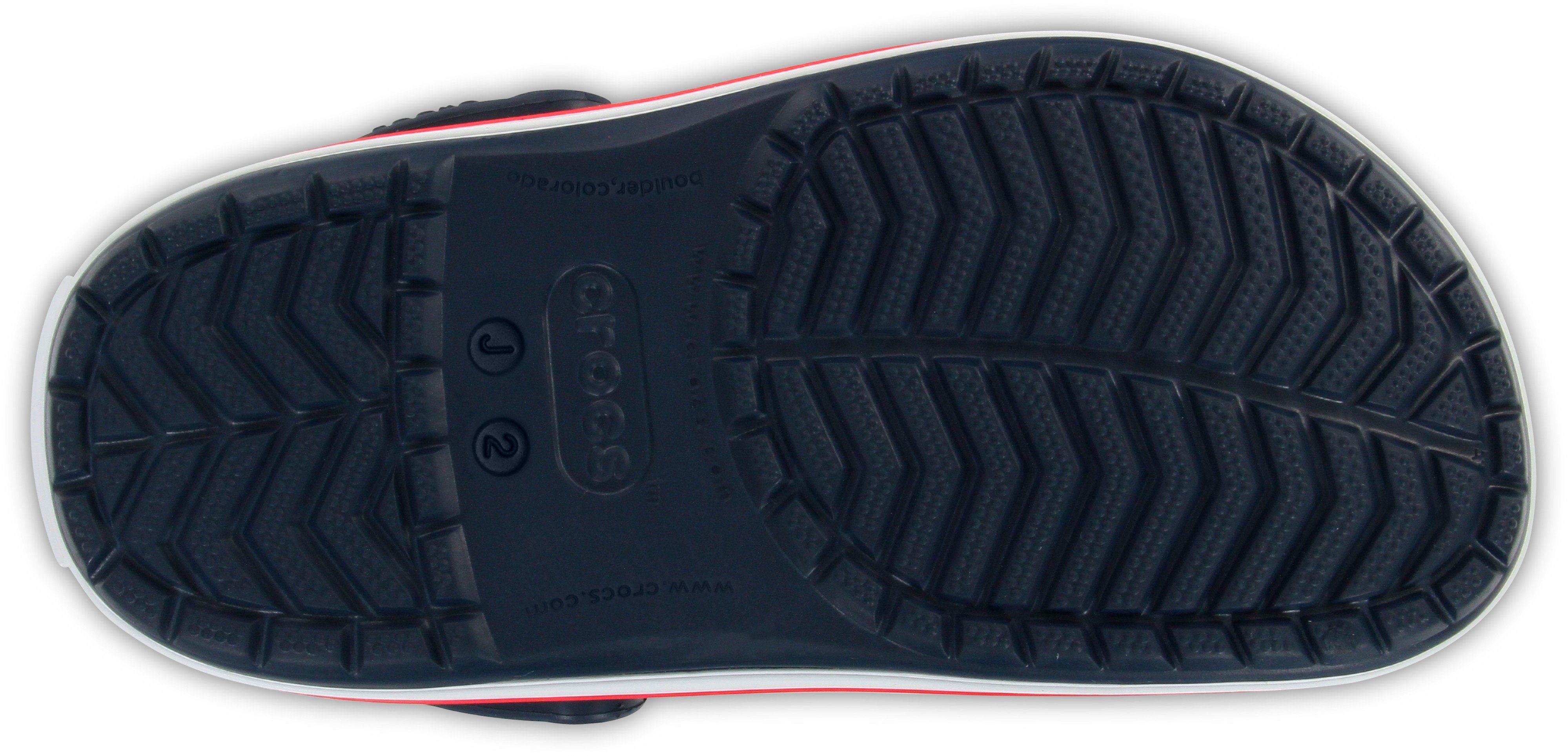 Crocs Crocband Clog K Clog Sommerschuh, Schlappen, Hausschuh, Badeschuh mit Kontrast-Akzenten