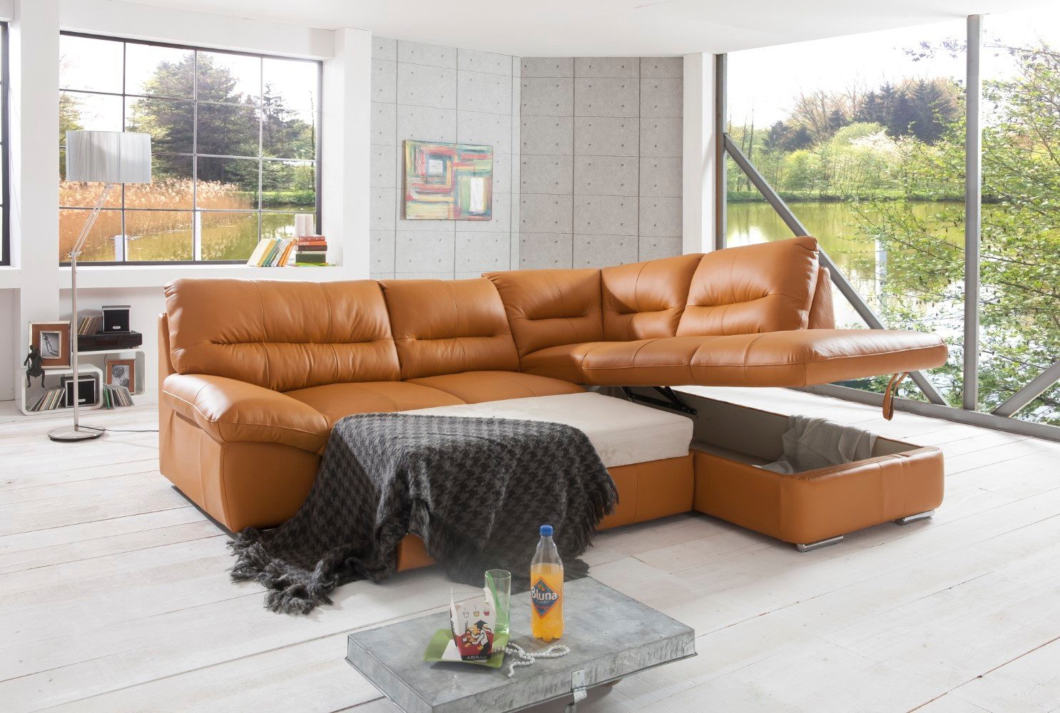 COTTA Ecksofa Sofa William Cotta Echtleder, Echtleder, Nosagfederung, Made in Europe