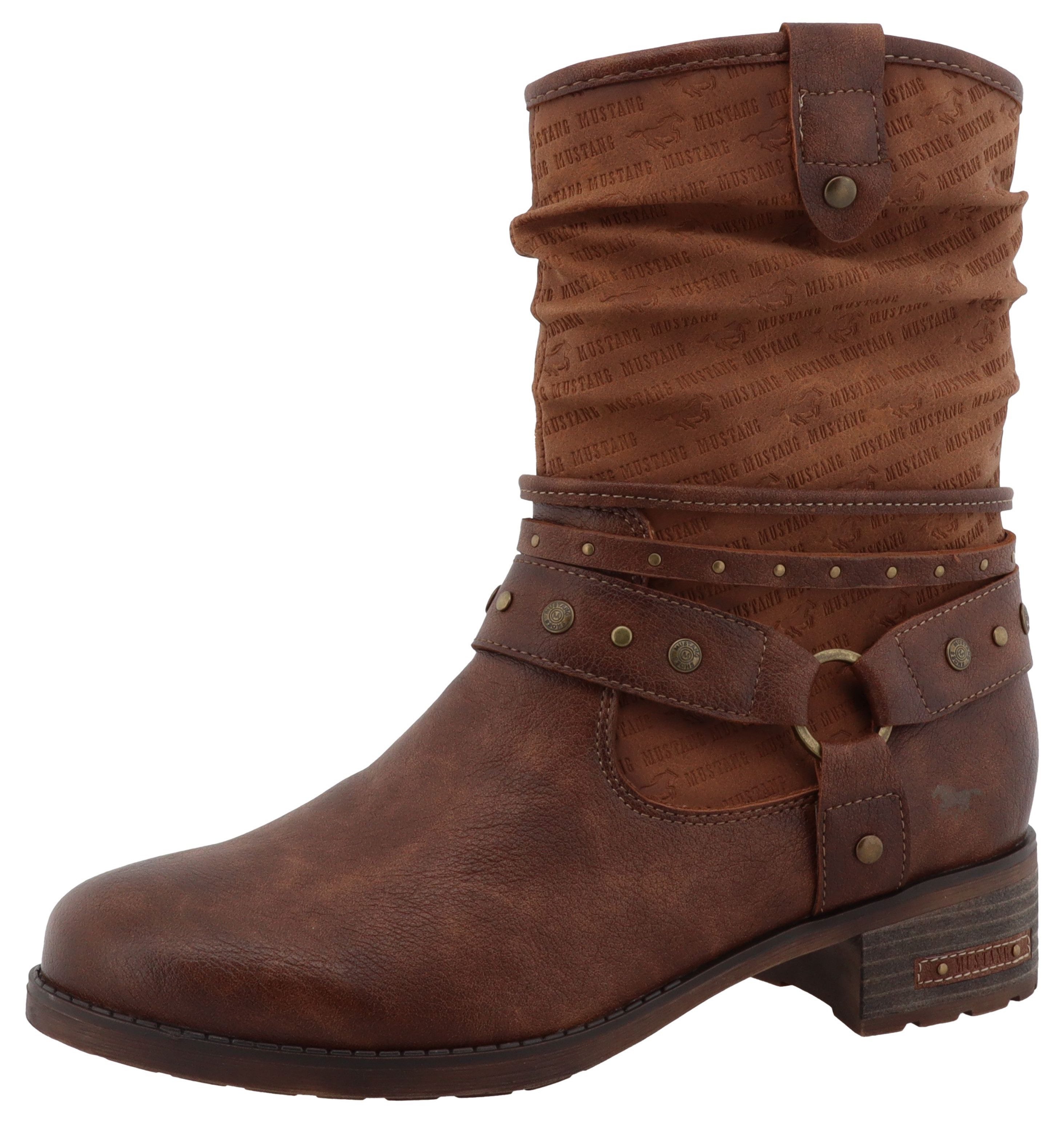 Mustang Shoes Fabienne Winterboots Stiefelette, Westernboots im Used-Look günstig online kaufen