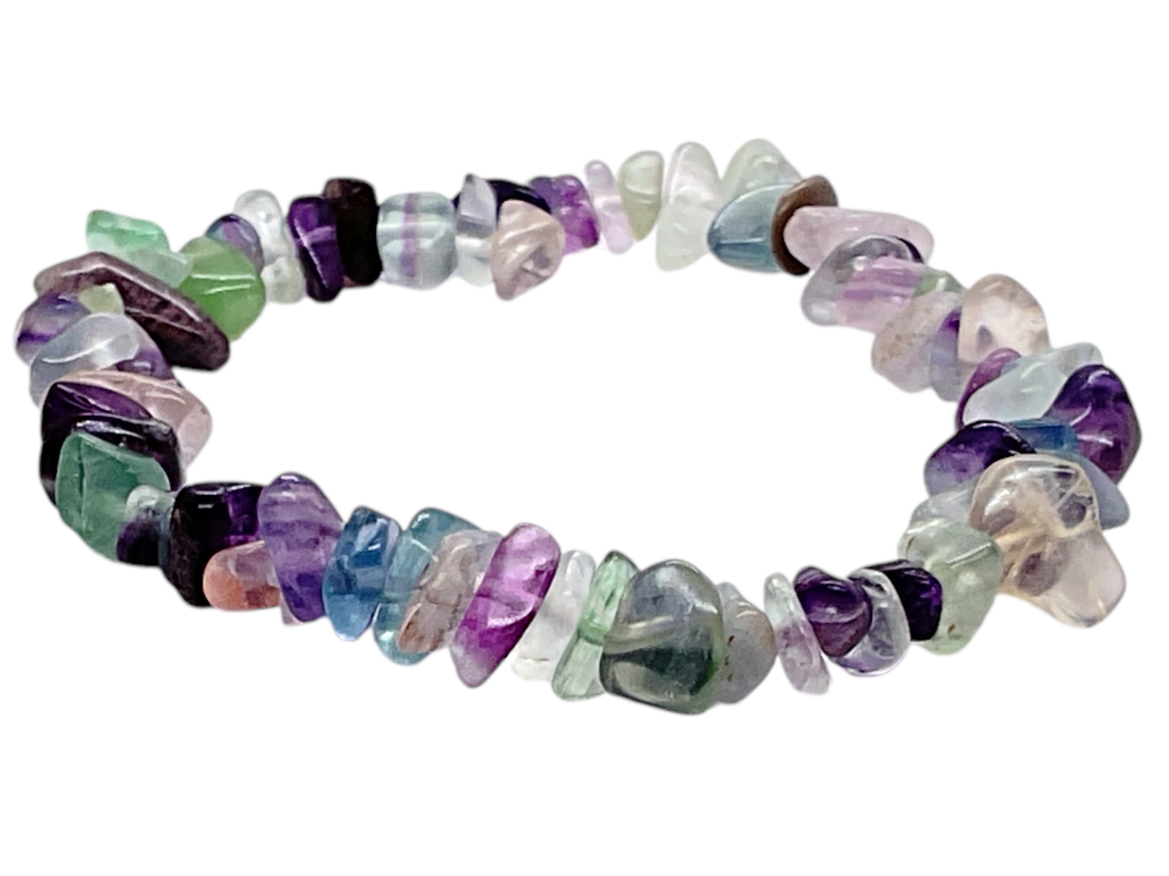 Steinfixx® Armband Regenbogenfluorit Splitterarmband - Mexiko - Schutzstein günstig online kaufen