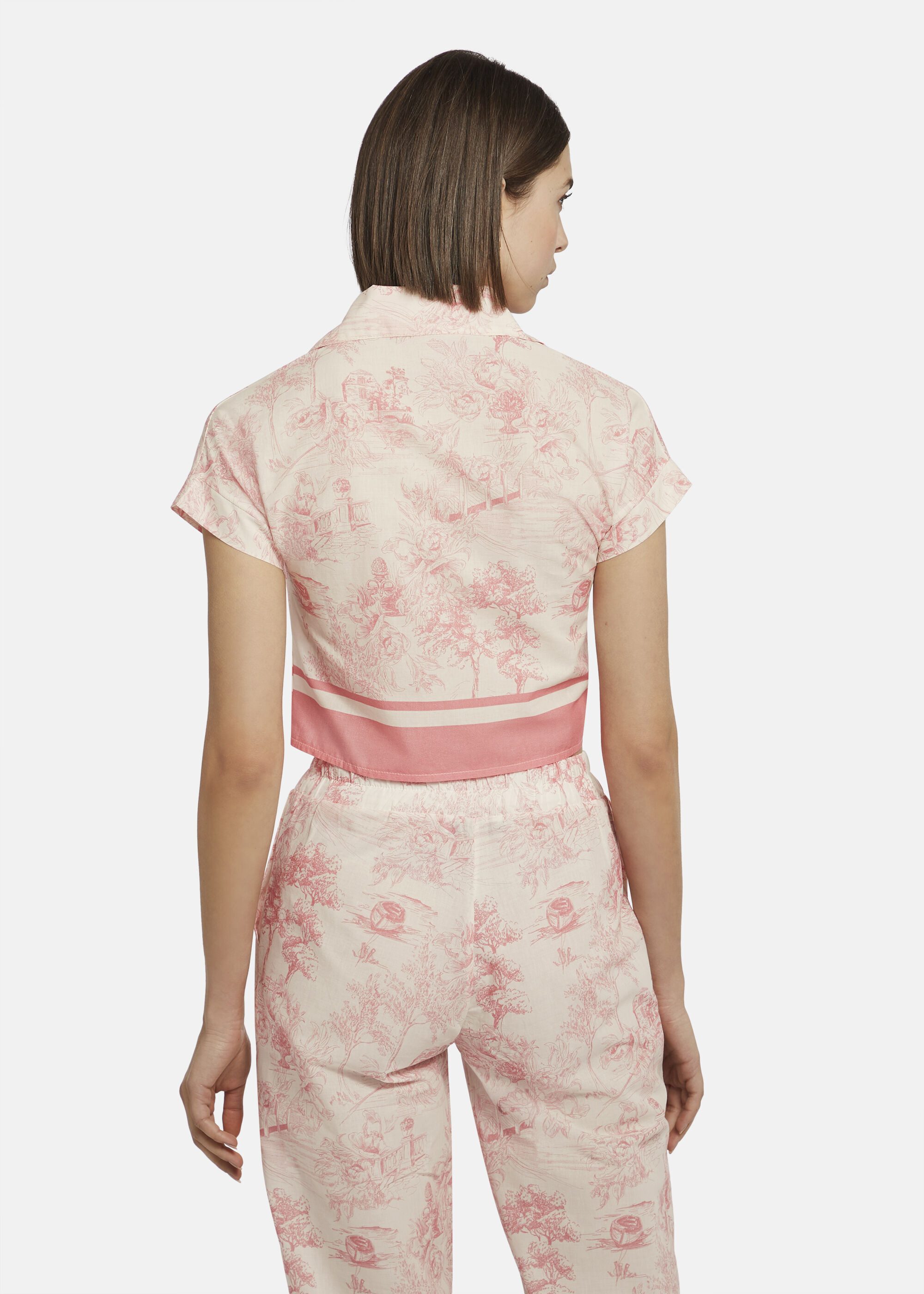 Nicowa Blusentop PLICALO (1-tlg) Toile-de-Jouy-Print
