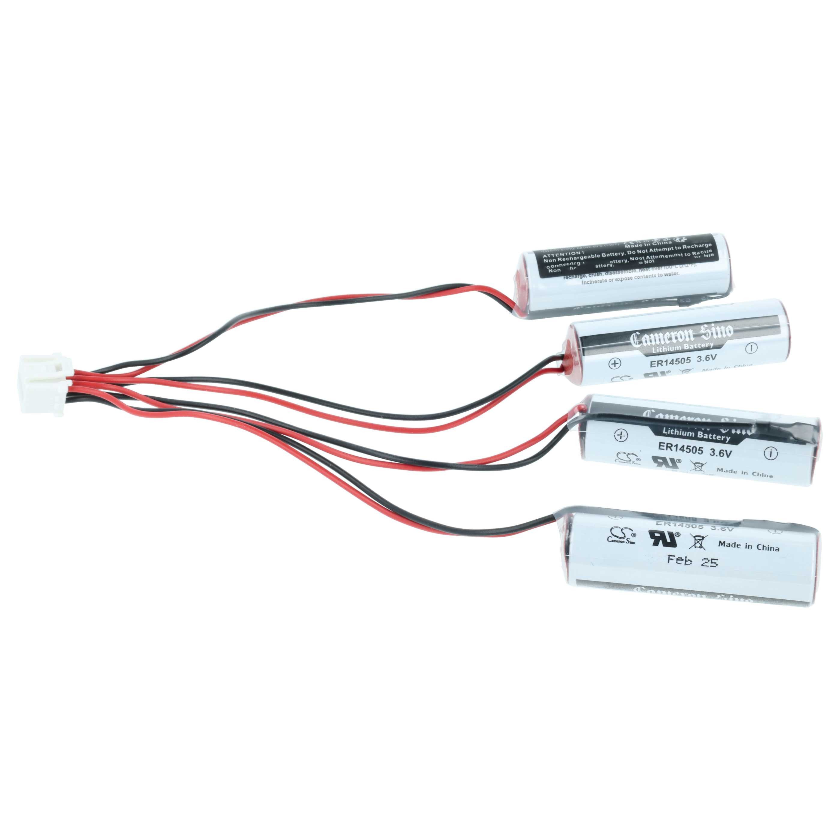 vhbw Batterie Ersatz für Yaskawa HW0470360-A für Industrieroboter (2400 Akku Batterie Li-SOCl2 2400 mAh (3,6 V, 5 St), Leistungsfähige Ersatz-Batterie für Roboter, Nicht wiederaufladbar