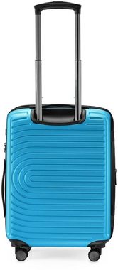 Hauptstadtkoffer Hartschalen-Trolley Mitte, 55 cm, cyanblau, 4 Rollen, Hartschalen-Koffer Handgepäck-Koffer TSA Schloss Volumenerweiterung