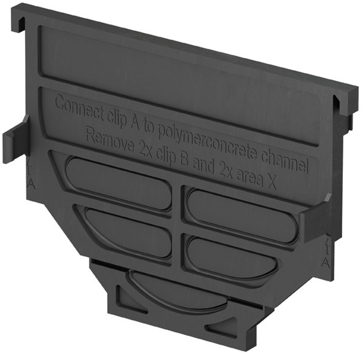 ACO Severin Ahlmann GmbH & Co. KG Regenrinne ACO Self® Hexaline 2.0 Kombistirnwand Stirnwand Rinnenabschluss Rinnen Endstück Entwässerungsrinne, 1-St., nur passend für die ACO Rinnen Hexaline 2.0 und Euroline