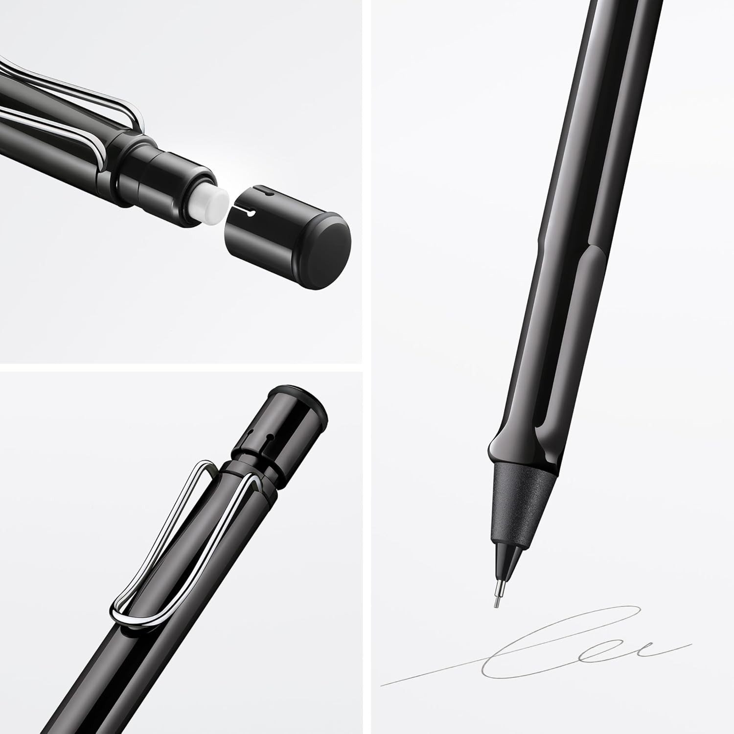 LAMY Druckbleistift LAMY Druckbleistift Safari SCHWARZ mit Mine 0,5mm und Radiergummi