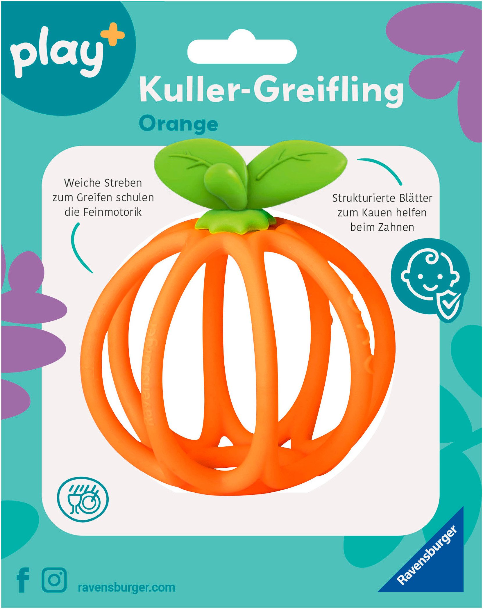 Ravensburger Greifling Play+, Kuller-Greifling, Orange
