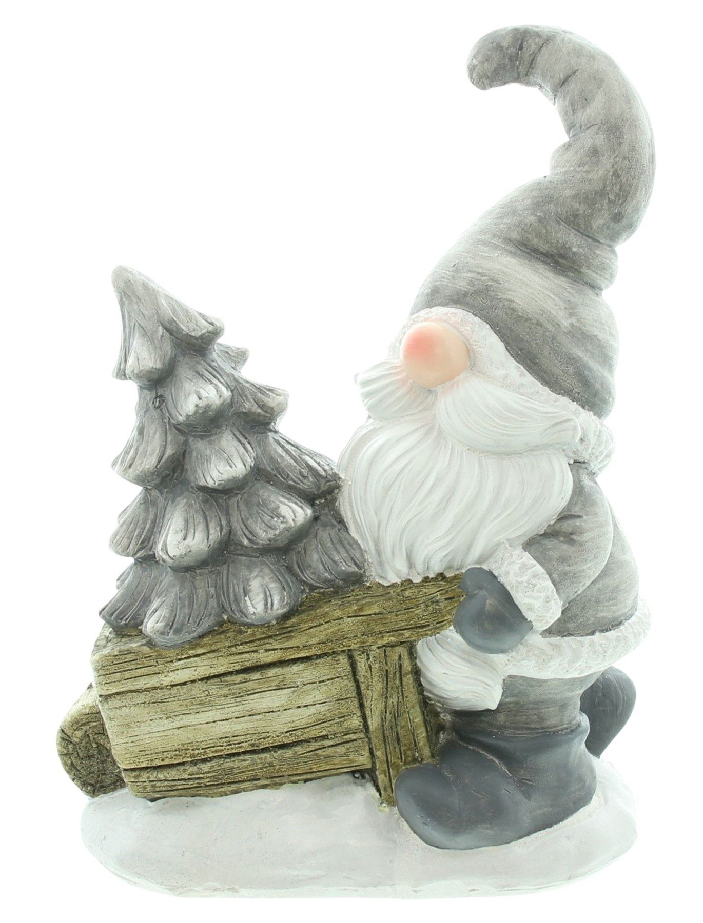 Dekoleidenschaft Бес "Schubkarre" aus Polyresin, 27 cm hoch, Dekofigur, Weihnachtswichtel, Dekowichtel zum Hinstellen für Wohnzimmer, Tischdeko, Weihnachtsdeko