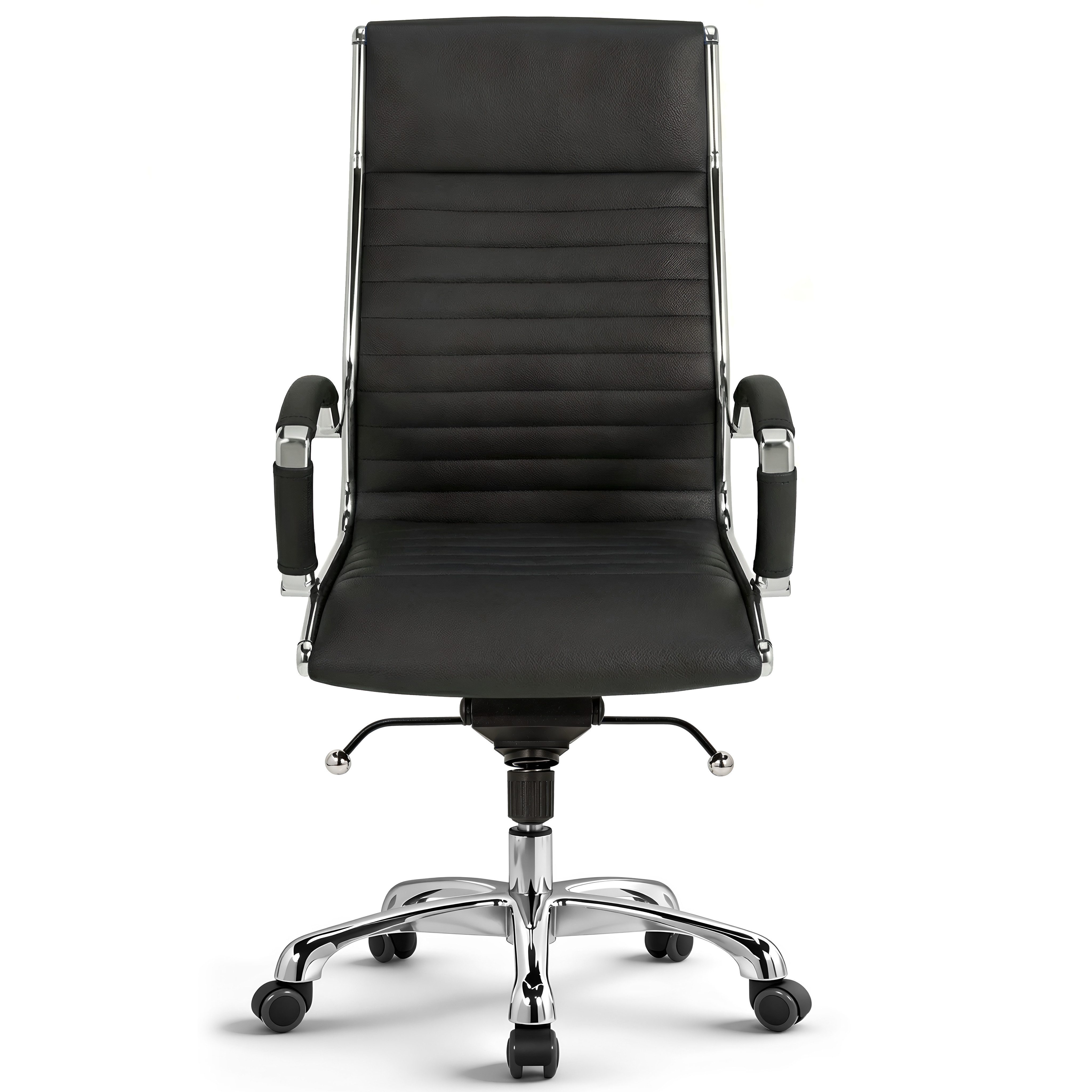 Versee Chefsessel VERSEE Montreal Bürostuhl Leder, 150kg belastbar, ergonomisch (Bürostuhl Drehstuhl für Home Office), mit Lendenstütze, höhenverstellbar, gepolstert, Wippmechanik
