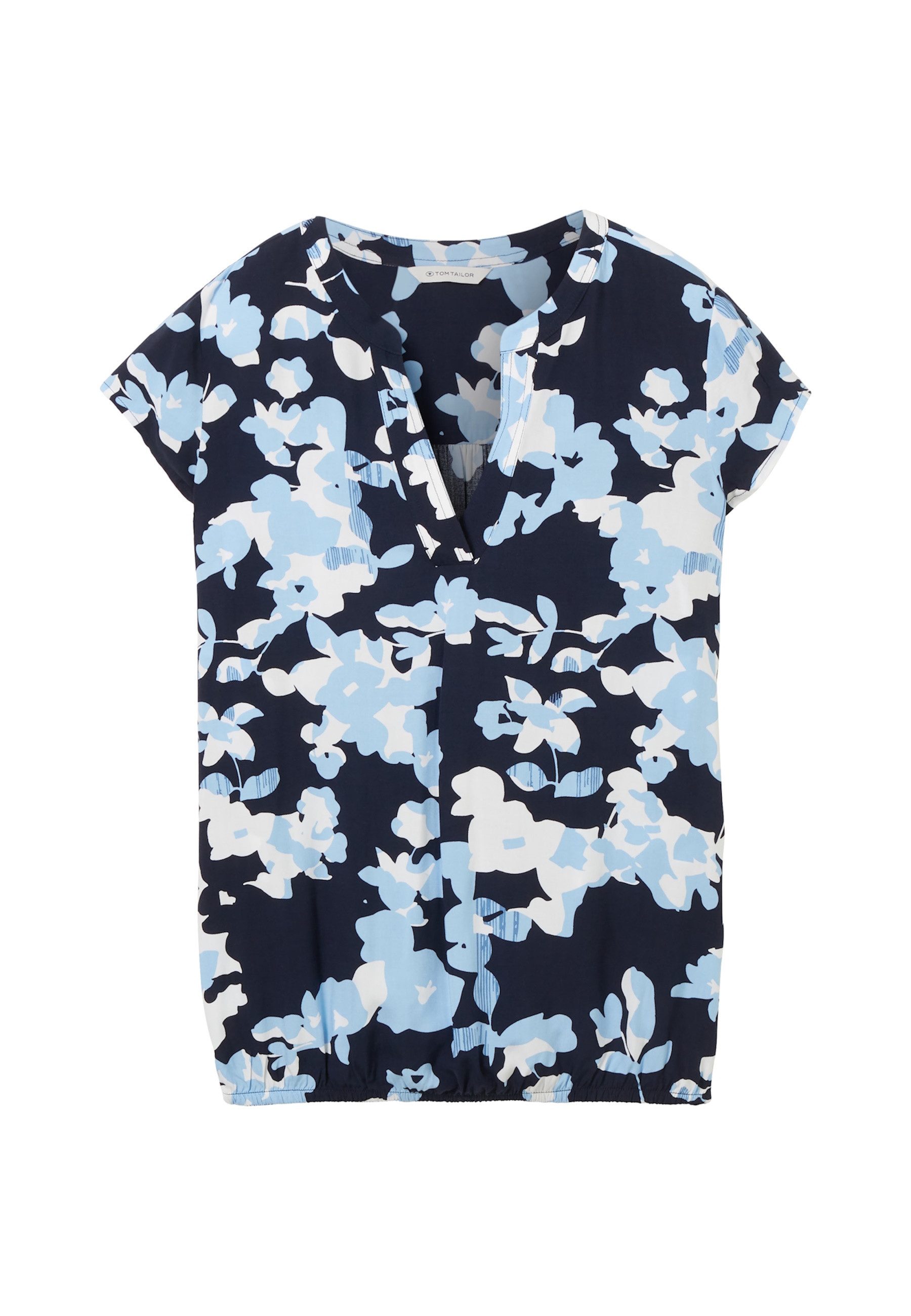 TOM TAILOR Blusenshirt Gemustertes Design Kurzarm günstig online kaufen