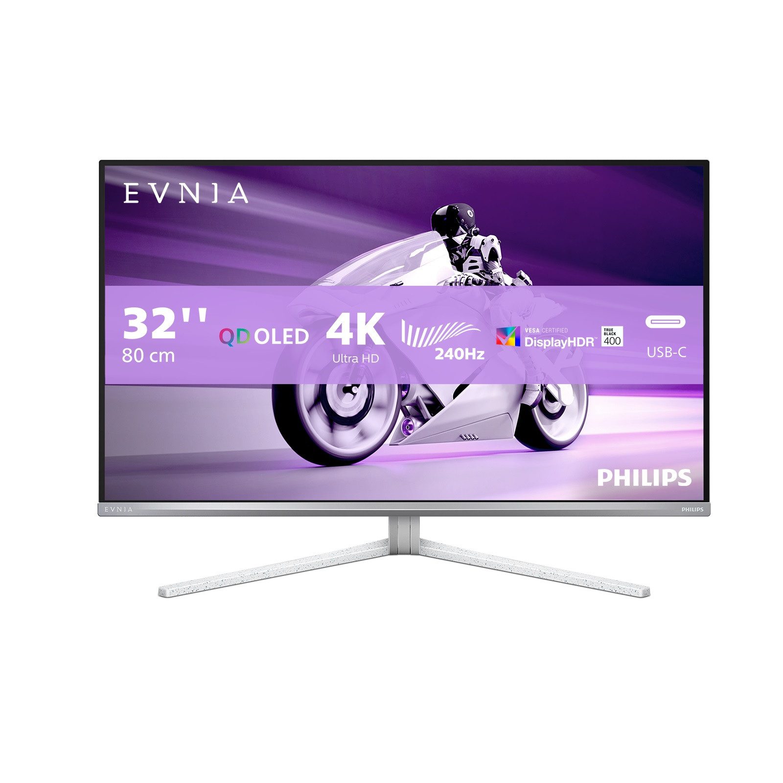 Philips 32M2N8900 OLED-Monitor (80 cm/32 ", 3840 x 2160 px, 4K Ultra HD, 0,03 ms Reaktionszeit, 240 Hz, OLED, Höhe, Drehung, Neigung)