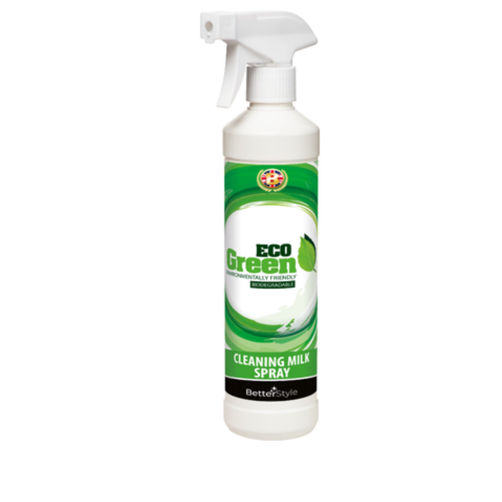 BetterStyle Cleaning Milk Spray 500ml Reinigungsmilch Kunststoff Metall Keramik Allzweckreiniger (Universalreiniger Fettlöser Entkalker Küche Bad Auto, [- Einzelflasche 500ml, 2er Set - 2x 500ml, 3er Set - 3x 500ml Biodegradierbar, Streifenfrei, Eco Green Formel)