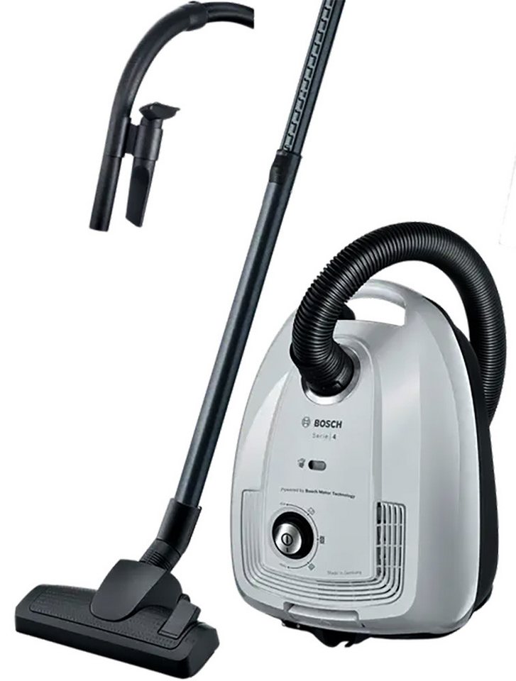 BOSCH Bodenstaubsauger Bosch BGL38WH2 Serie4 Beutelstaubsauger mit Kabel 4L 600W weiß