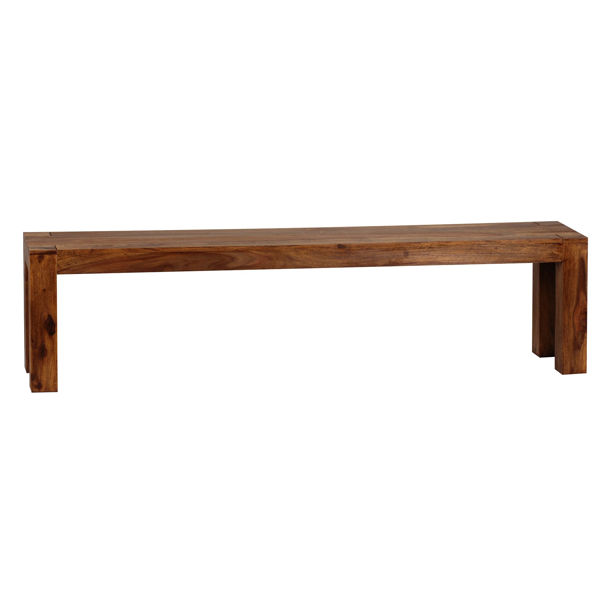 FINEBUY Essbank FB39696 (Massivholz 180x45x35 cm Esszimmerbank), Küchenbank Esszimmer ohne Lehne, Landhausstil