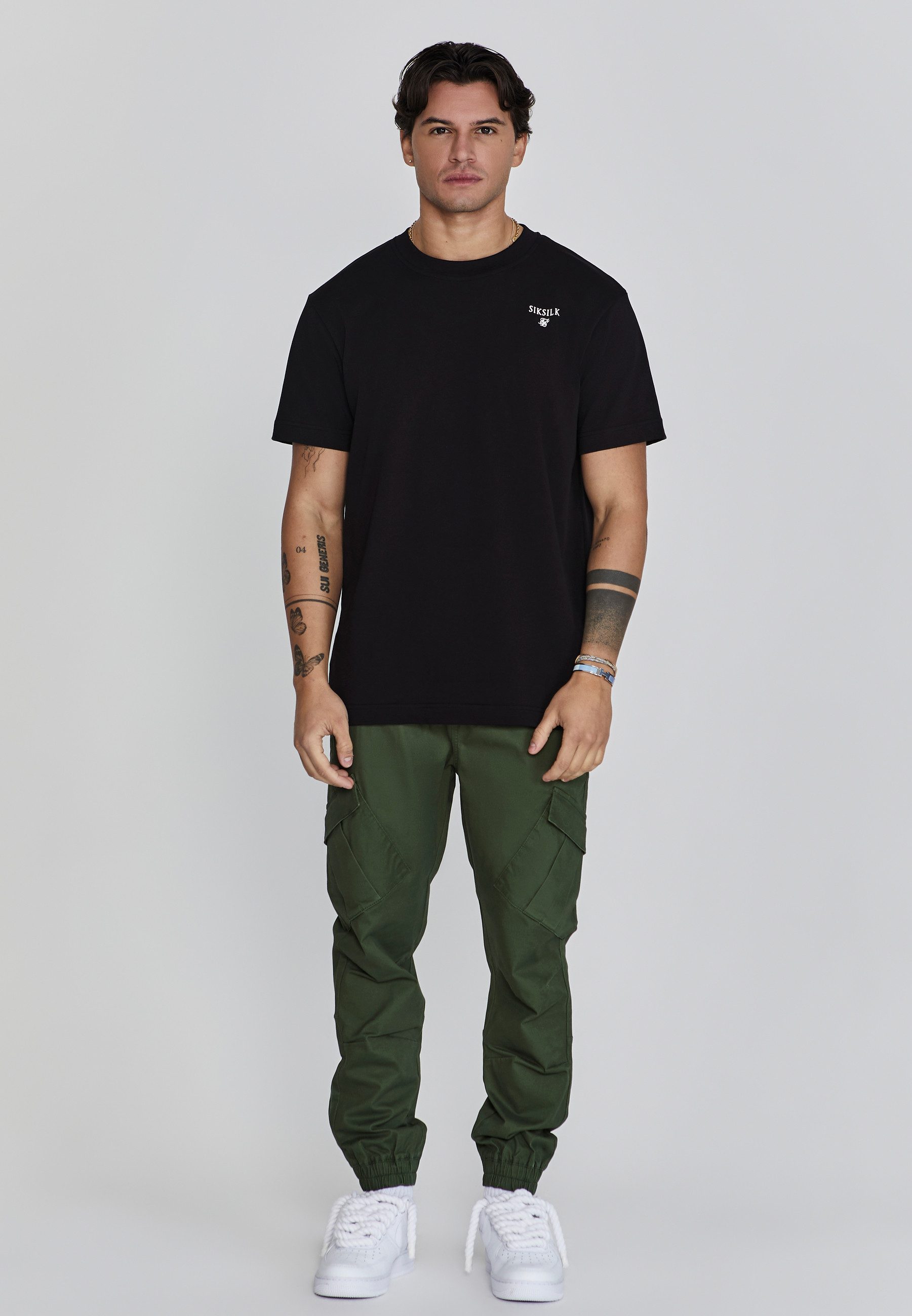 Siksilk Cargohose SikSilk Herren Grün Khaki günstig online kaufen