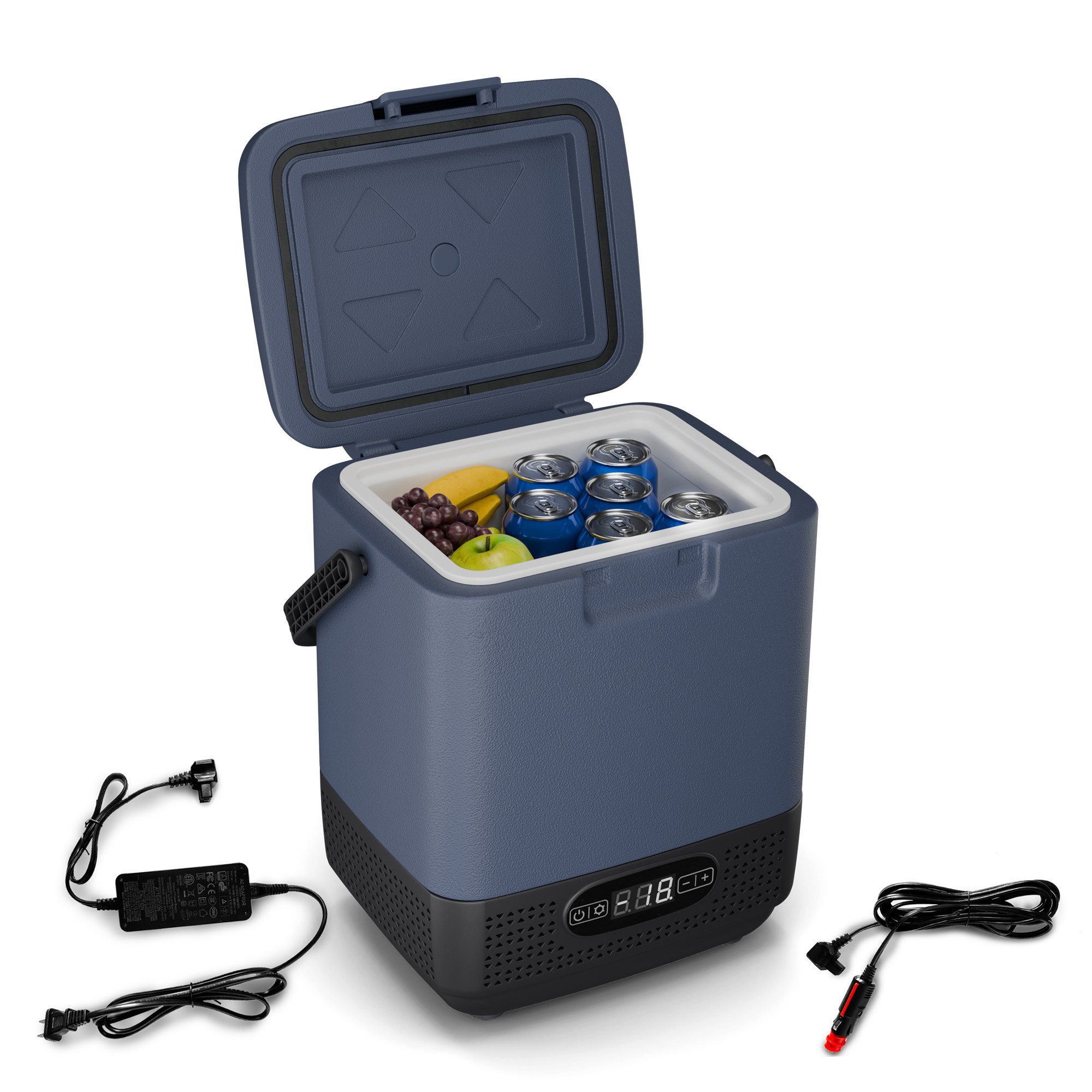 Klarstein Kühlbox SwiftFrost 12L Kühlbox 12V/230V Kompressor -20°C 2 Stufen LED, 12 l, Kompressor-Kühler elektrisch mit ECO-Modus & 12V/230V mobil