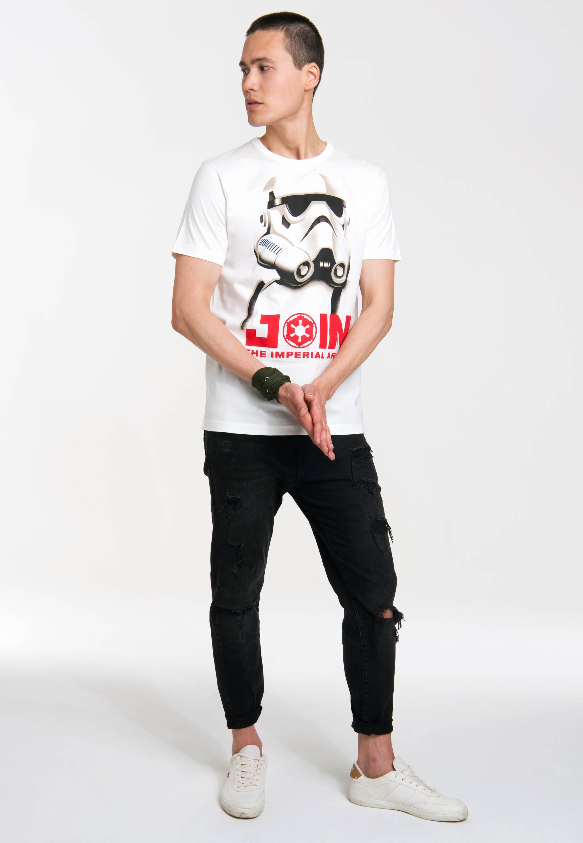 Stormtrooper-Aufdruck Star Wars mit LOGOSHIRT T-Shirt Stormtrooper -
