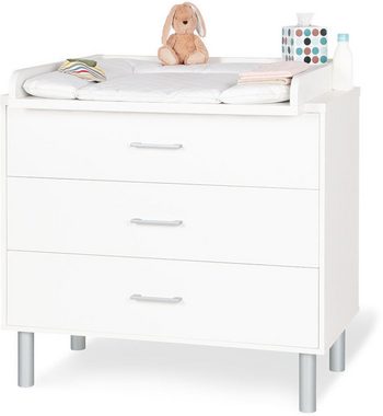 Pinolino® Babyzimmer-Komplettset Jarle breit groß, (Set, 3-St., Gitterbett, Wickelkommode, Kleiderschrank), zum Juniorzimmer umbaubar