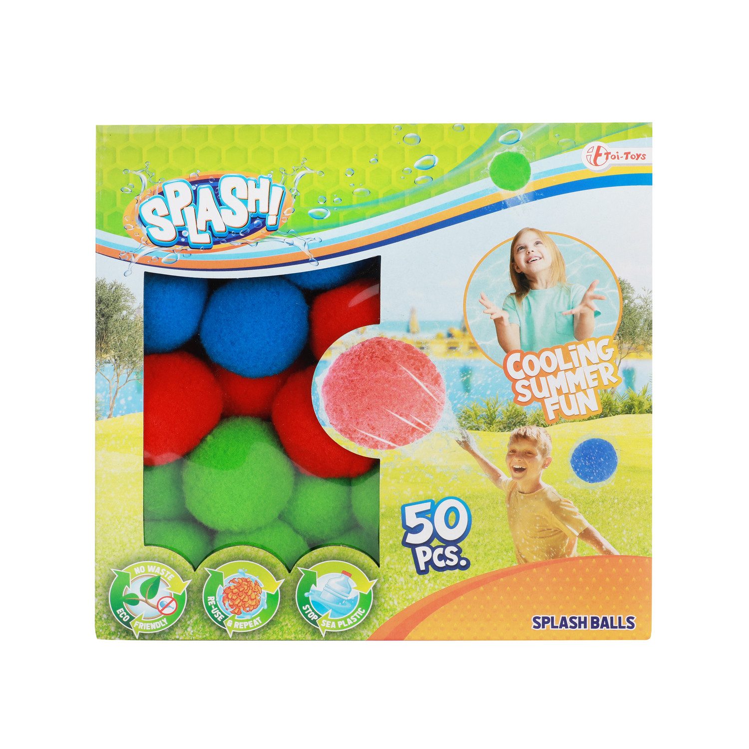 Toi-Toys Spiel Splash wiederverwendbare Wasserbomben im 50er Set