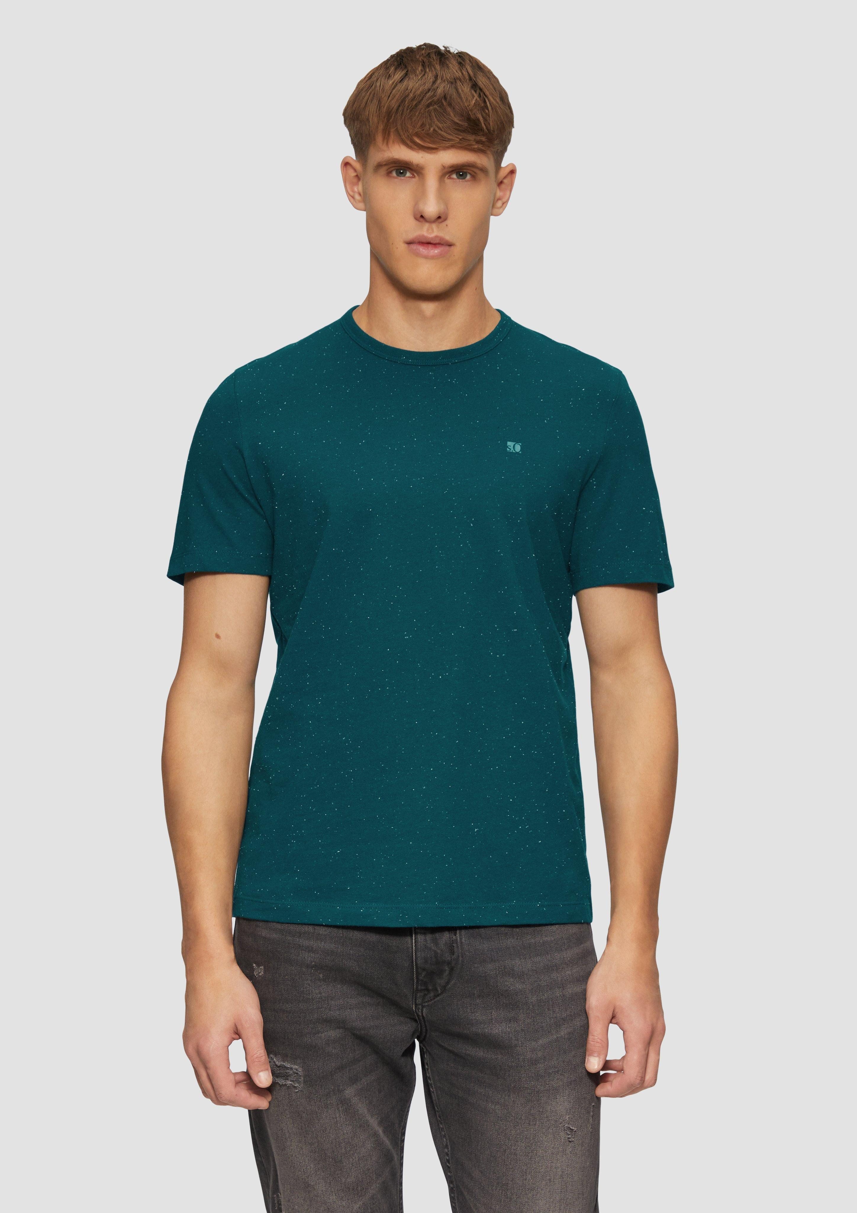 s.Oliver Kurzarmshirt Kurzärmeliges Crew-Neck-Shirt mit Logo günstig online kaufen