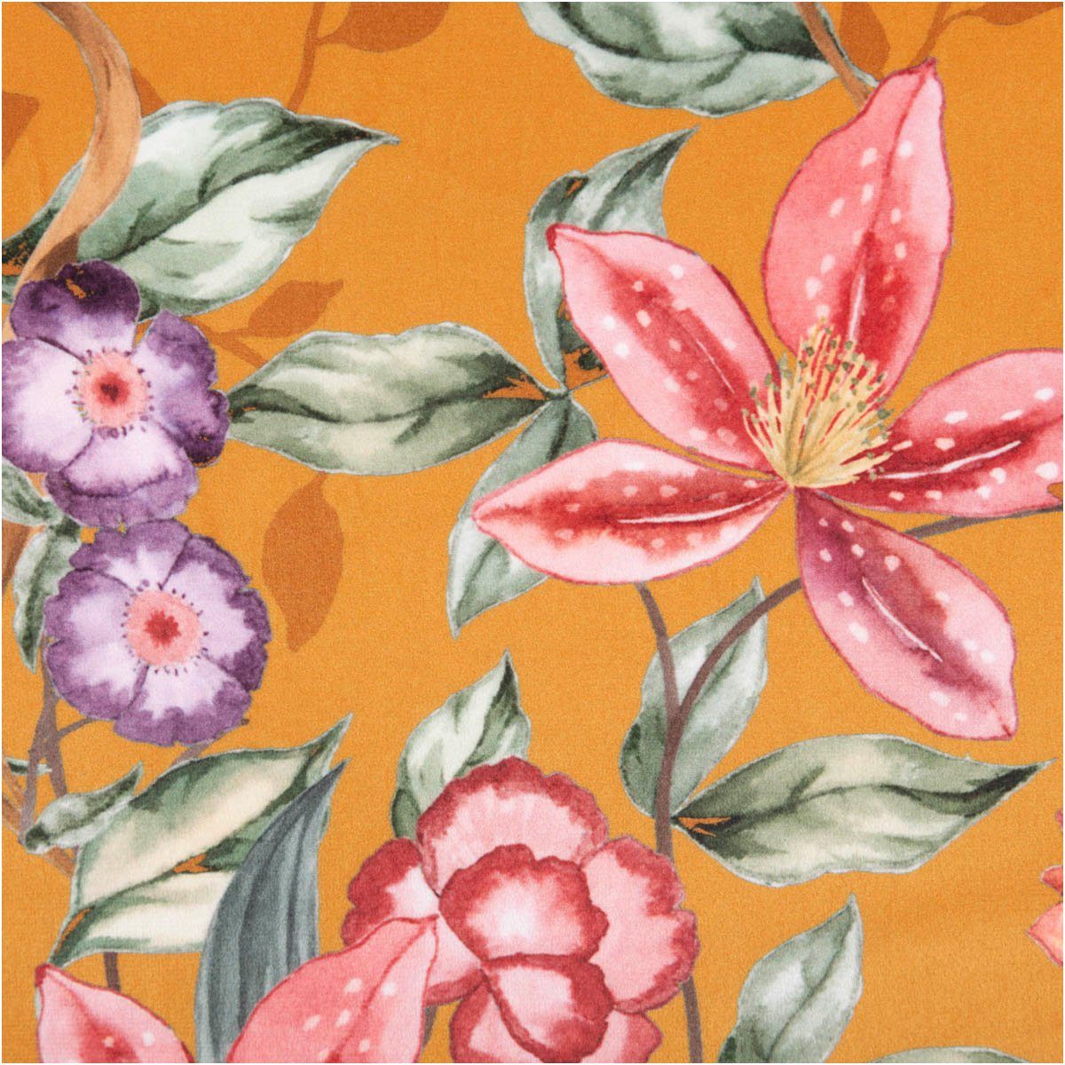 SCHÖNER LEBEN. Stoff Samt Stoff Polsterstoff Vorhangstoff Lilium Blumen ock günstig online kaufen