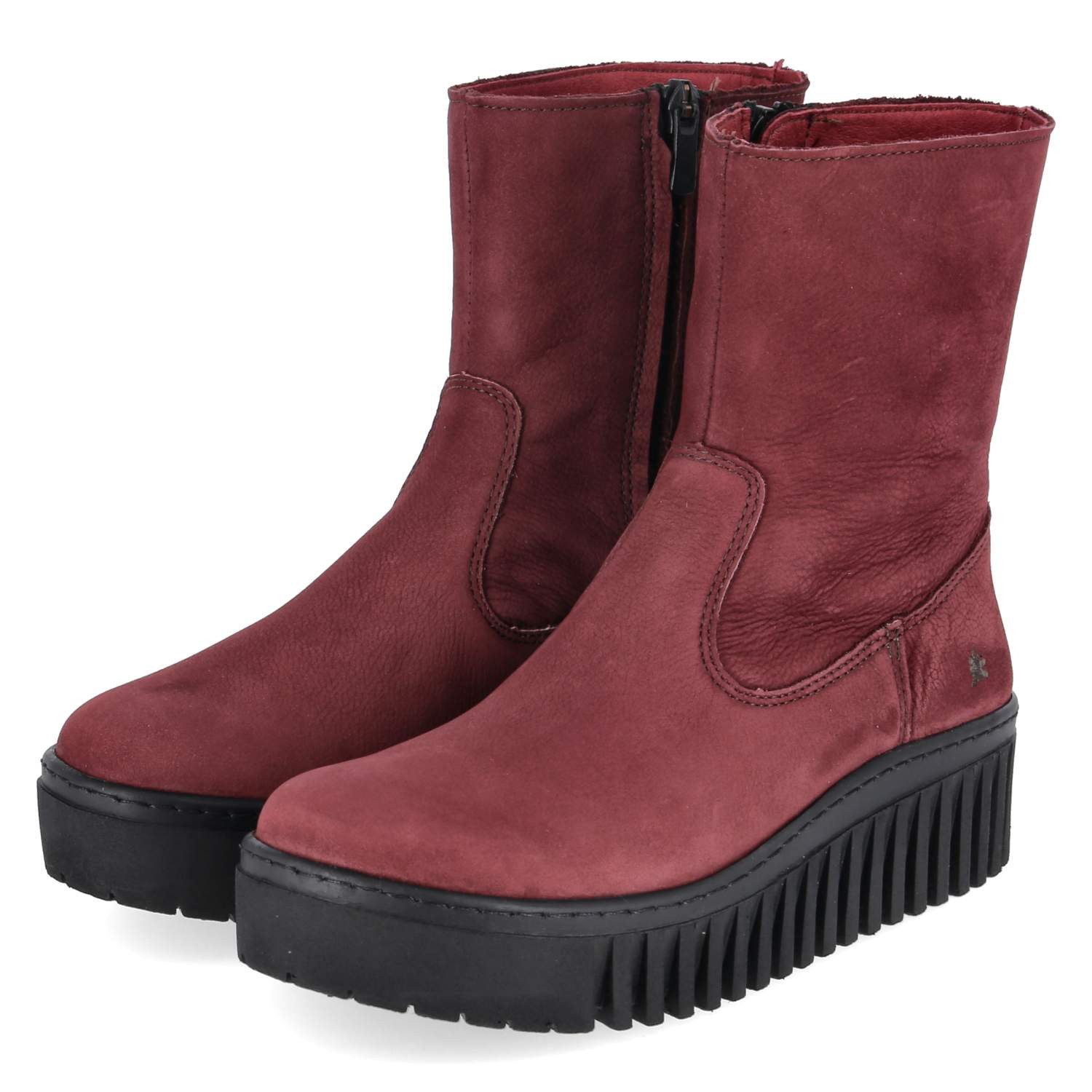 Art Art 1531 Nobuck Burdeos Damen Rauleder red Schlupfstiefel