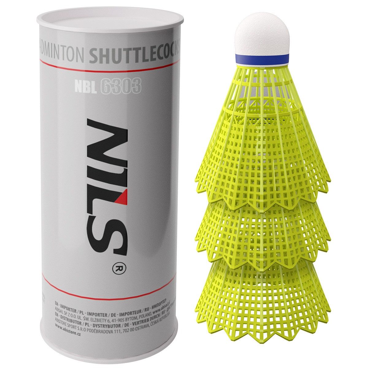 Badmintonball aus Nylon mit Korkkopf – 3 Stück im Set