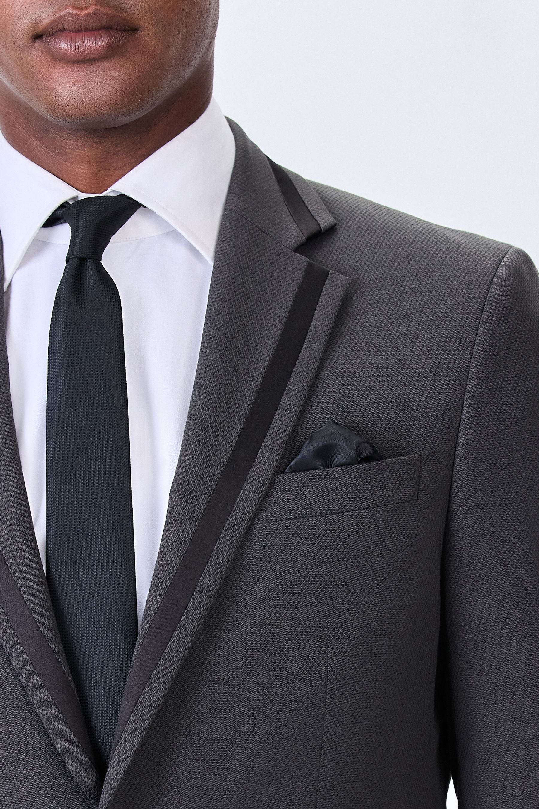 Next Sakko Skinny Fit Smokingsakko mit Reverseinsatz (1-tlg)