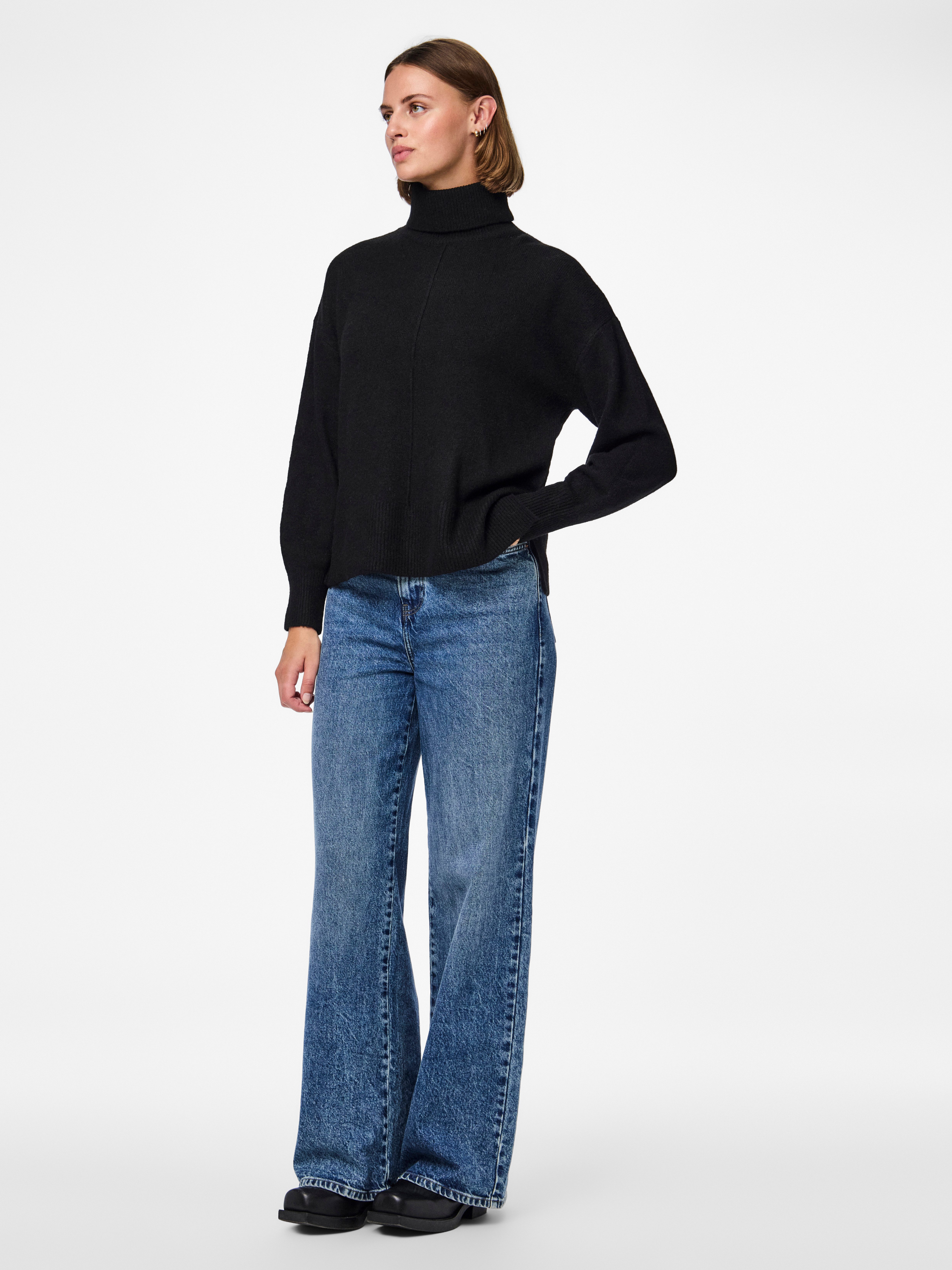 pieces Rollkragenpullover PCMALOU LS ROLLNECK KNIT NOOS BC