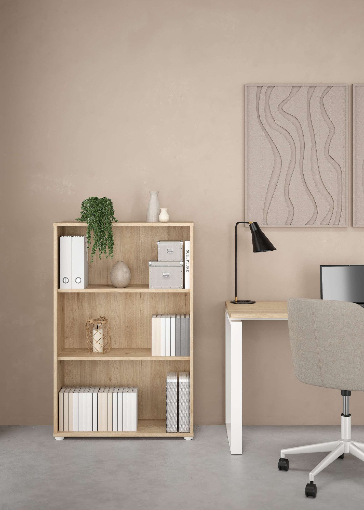 INOSIGN Regal Sign Ablageregal, Aktenregal, Bücherregal, Standregal, Wandregal, niedrig, 2 Einlegeböden, Höhe 123 cm, Breite 79,6 cm