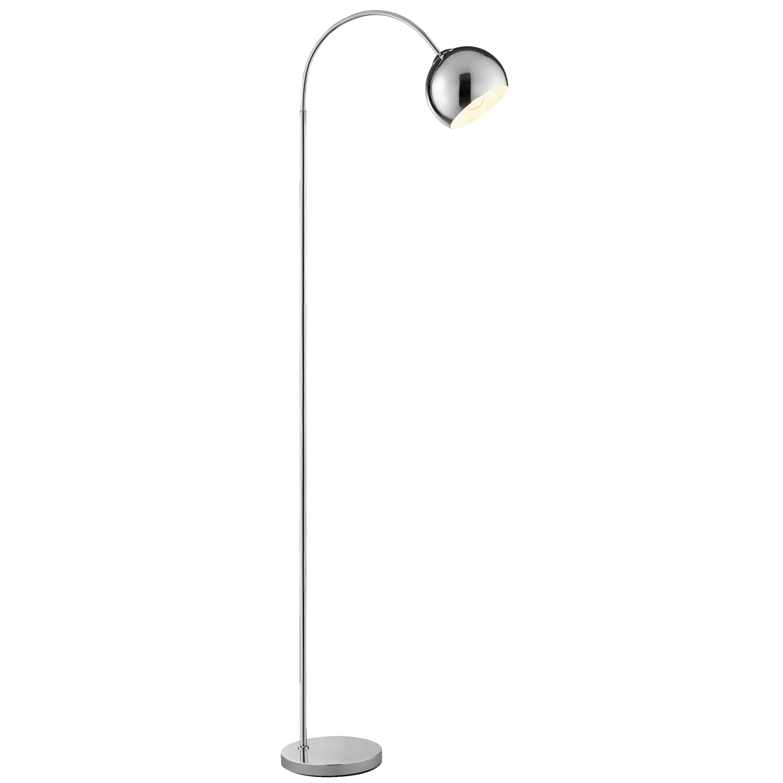 Lightbox Stehlampe, ohne Leuchtmittel, Bogenleuchte, E27 Fassung, 170x51 cm, Metall, chromfarben