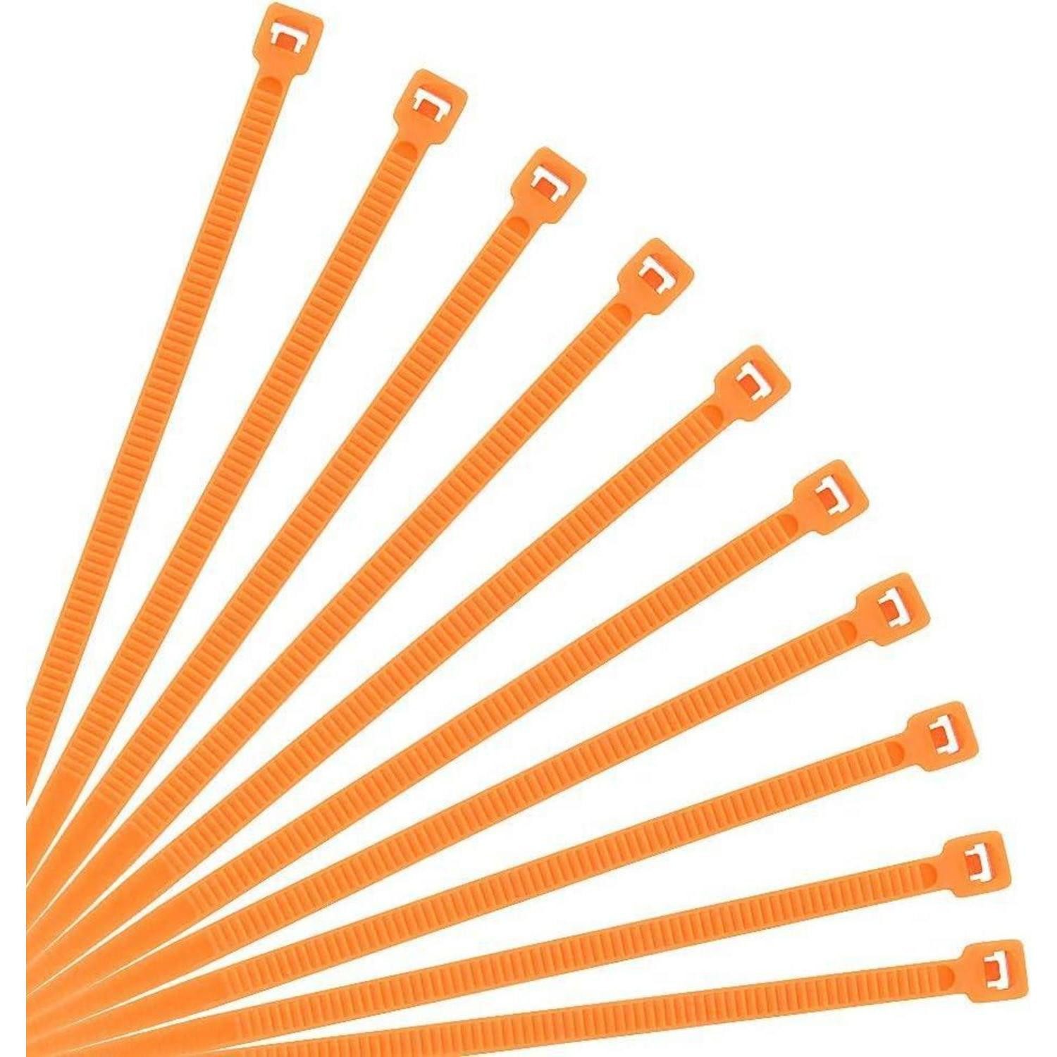 LuxusKollektion Kabelbinder Kabelbinder 500 orange selbstsichernd UV 200mm x 3.6mm Orange