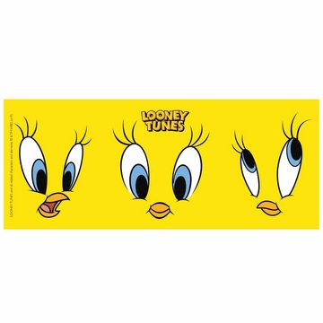 United Labels® Tasse Looney Tunes Tasse - Tweety Face Kaffeetasse Becher Kaffeebecher aus Porzellan Gelb 320 ml, Porzellan