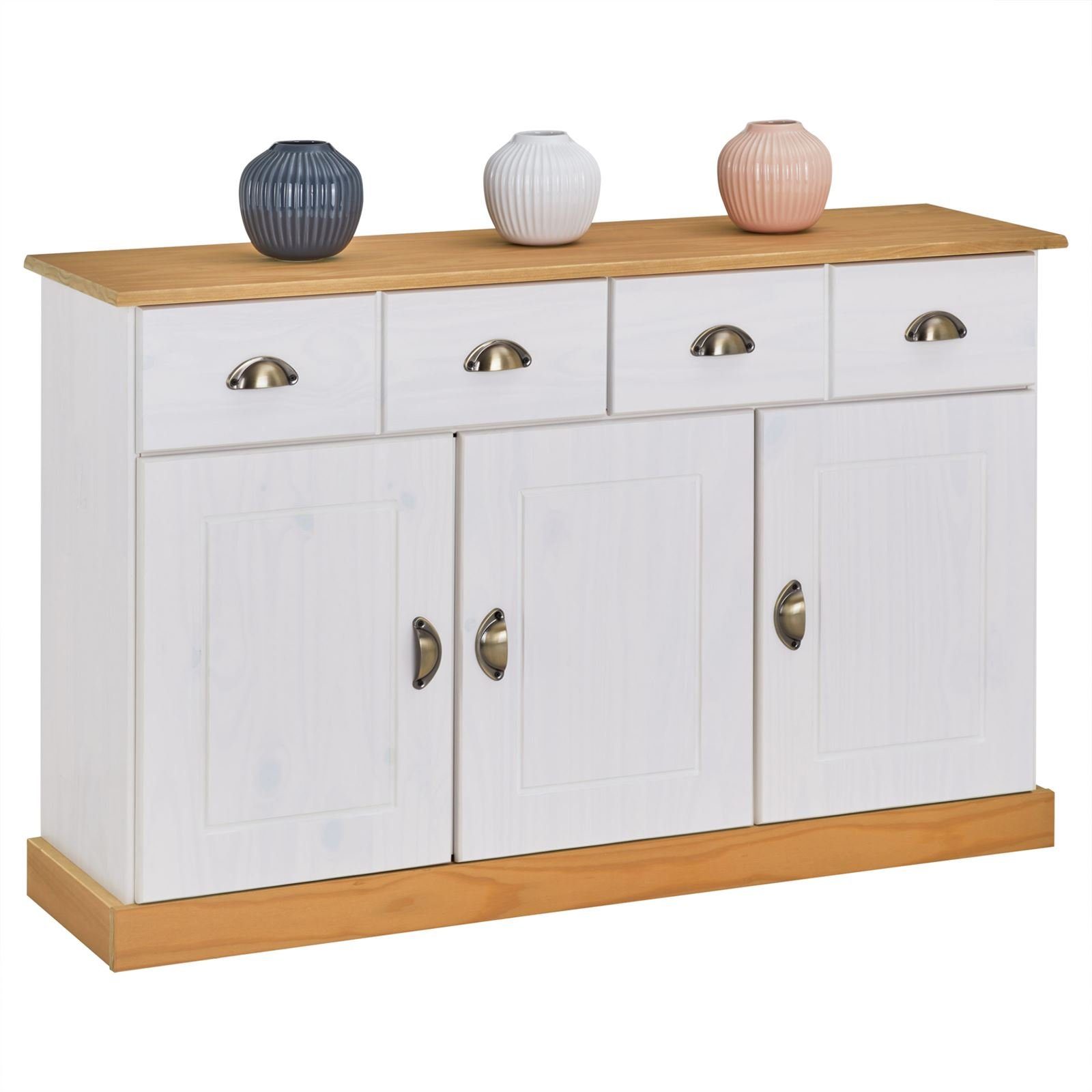 IDIMEX Sideboard PARIS, Anrichte Kommode Apothekerkommode Sideboard Apothekerschrank mit 2 Sch