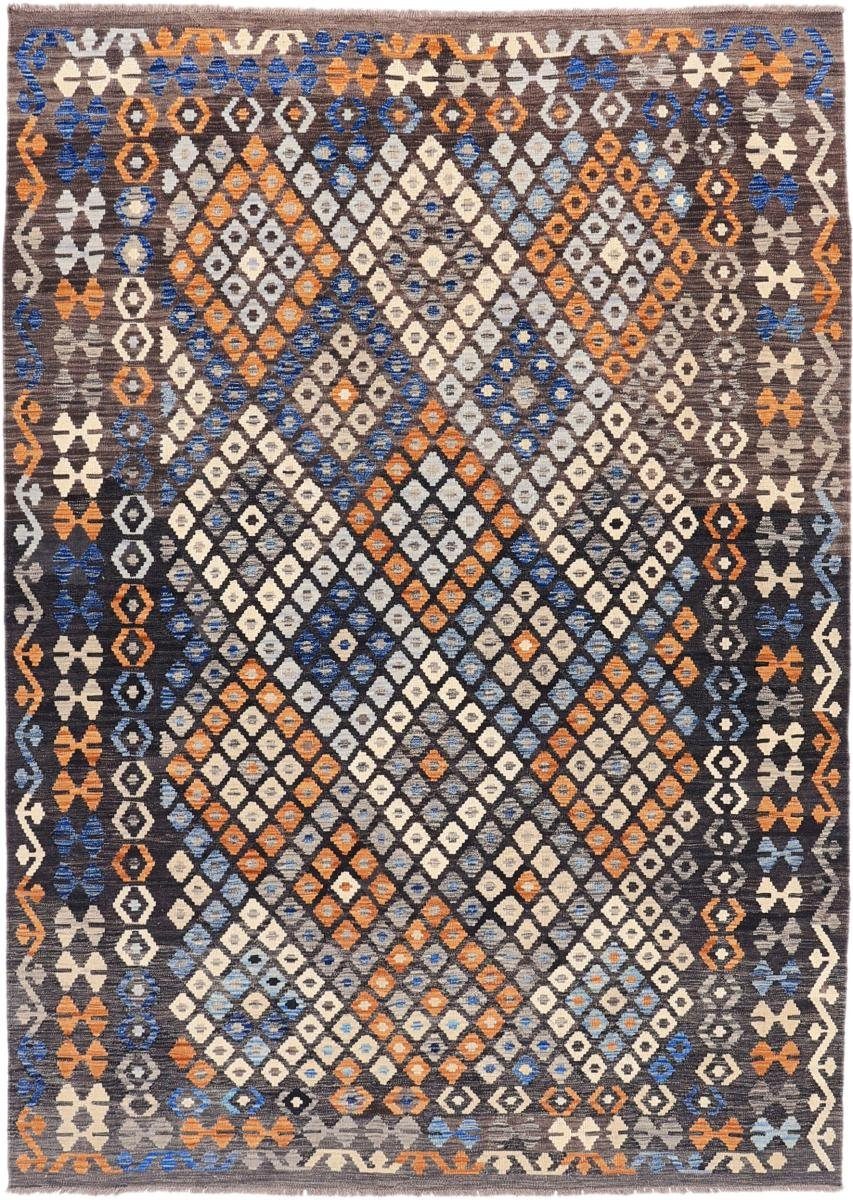 mm Orientteppich, Höhe: Kelim Orientteppich rechteckig, Nain 3 210x293 Moderner Afghan Trading, Handgewebter Heritage