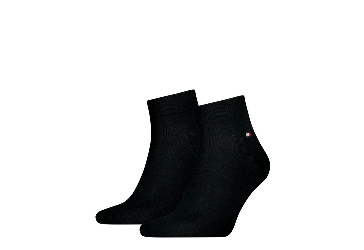 Tommy Hilfiger Kurzsocken TH MEN QUARTER 2P (2 Paar) weicher, elastischer Rippenbund, klassisches Tommy Hilfiger Logo