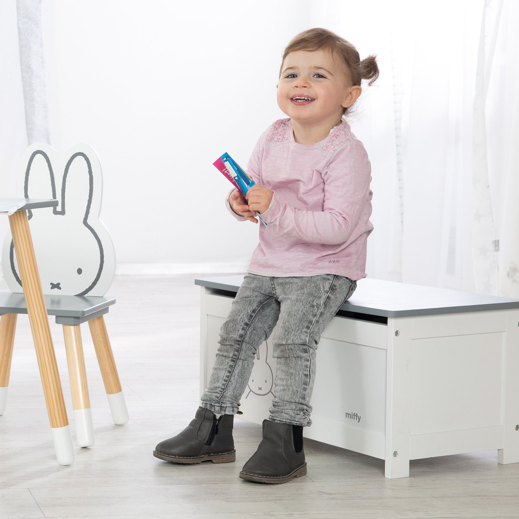 roba® Truhe miffy®, weiß, mit Deckelbremse, günstig online kaufen