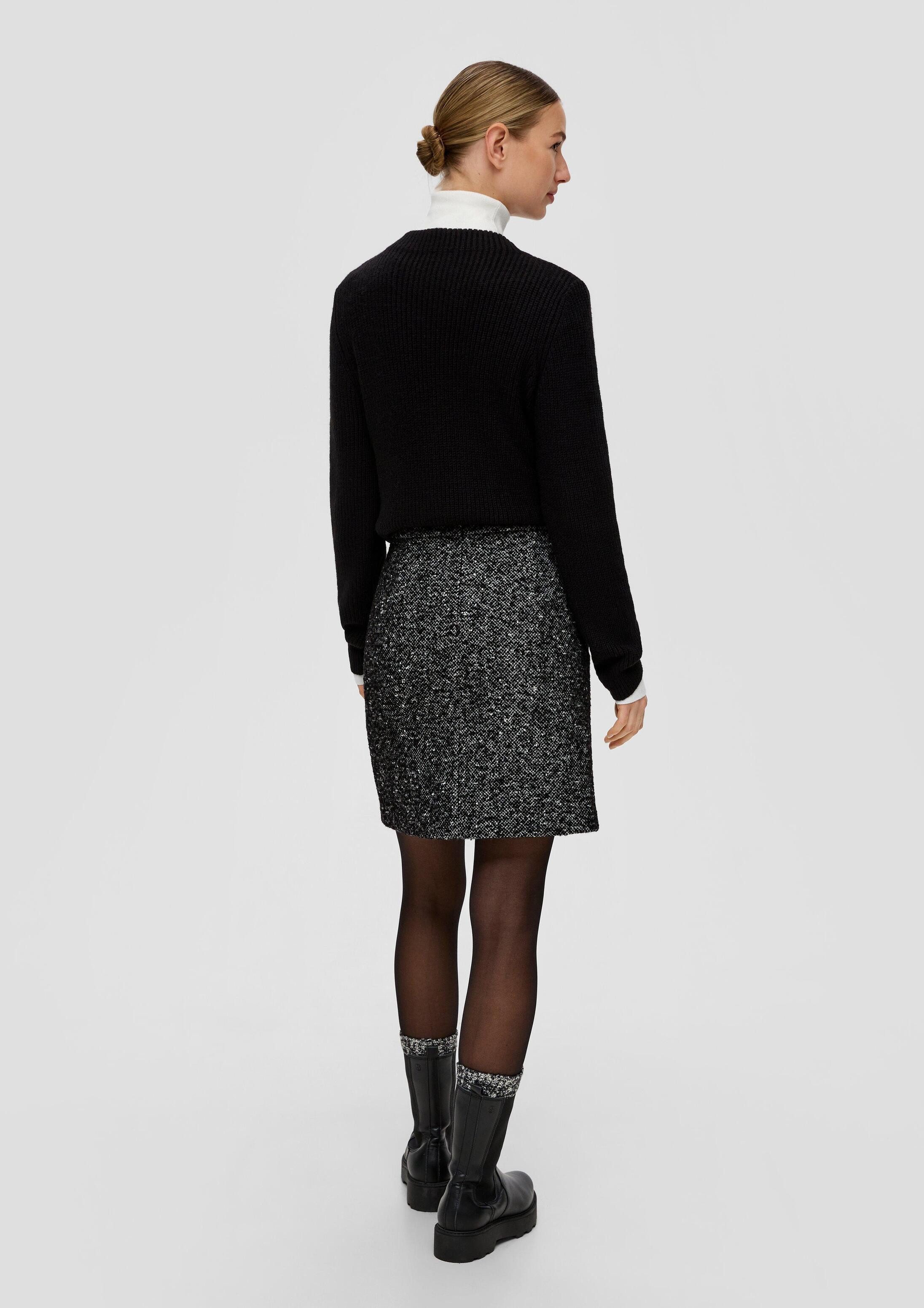 s.Oliver Minirock Rock Wollrock mit Bouclé