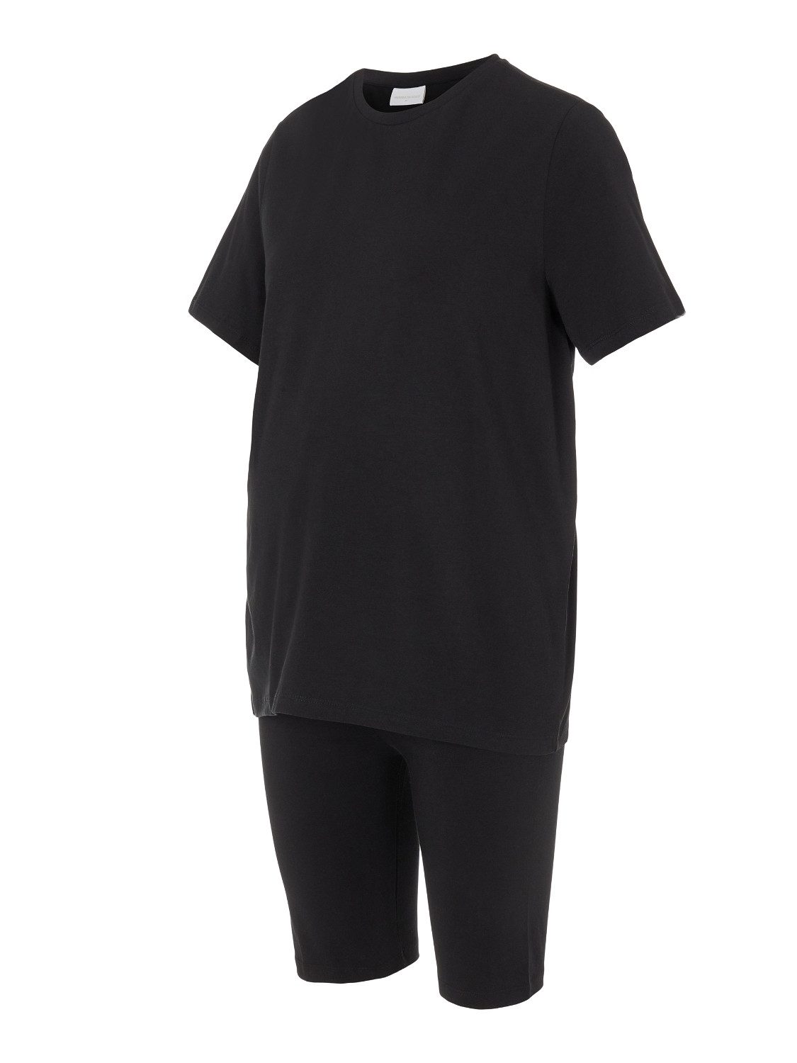 Mamalicious Shorty MLSALLY SOLID T-SHIRT & SHORTS SET NOOS (Set, 2 tlg) aus Baumwolle und Elasthan, Oversize-Passform, mit elastischem Bund