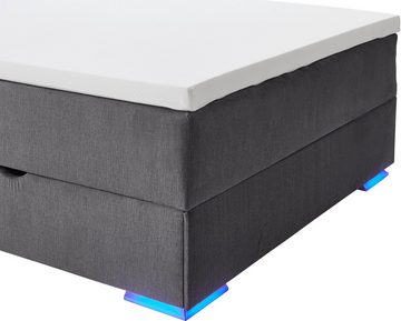 meise.möbel Boxspringbett Colorado II, inkl. LED-Beleuchtung & Topper