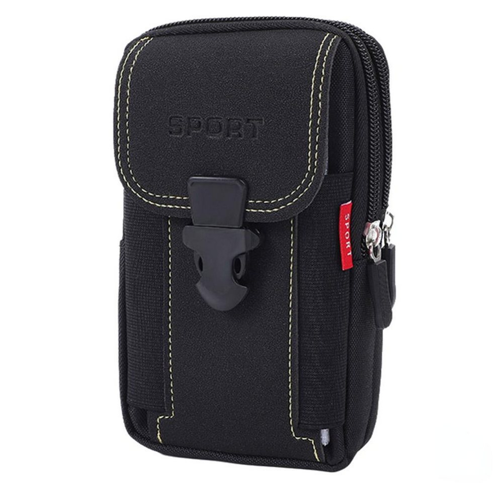 Blusmart Handyhülle Multifunktionale Herren-Bauchtasche mit Gürtelschlaufe Handy-Hüfttasche, Robust und wasserdicht, Nylon-Hüfttasche für Outdoor-Handys