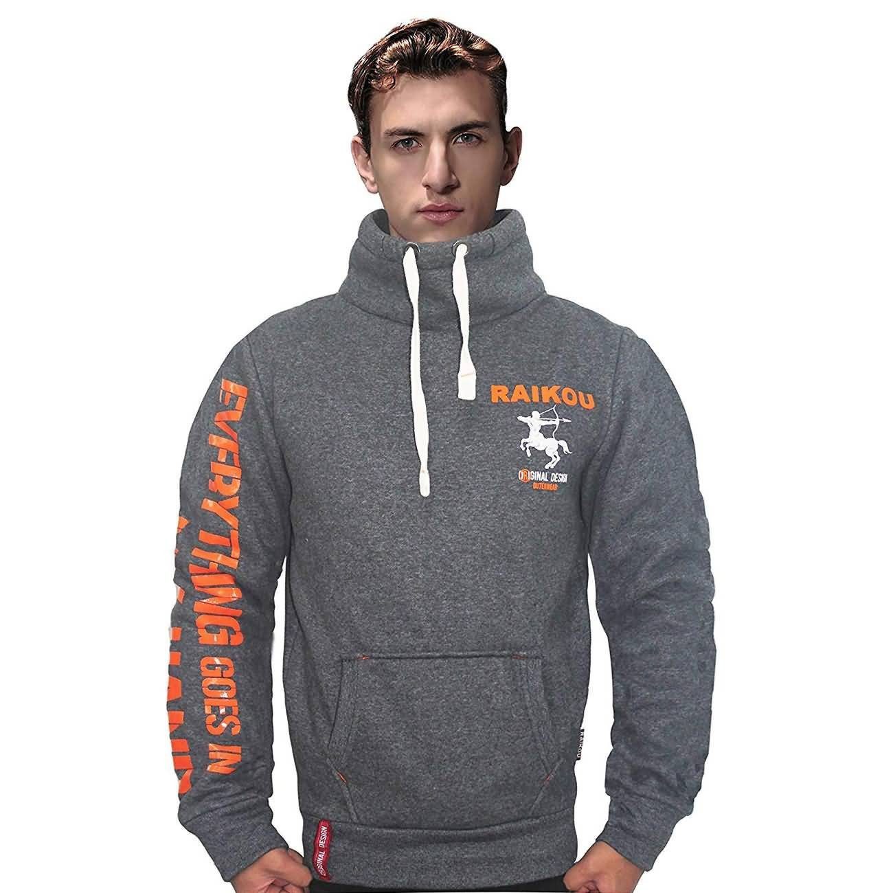 M-Diamant Hoodie Pullover Winterjacke Sweatjacke mit Schalkragen Rückenprin günstig online kaufen