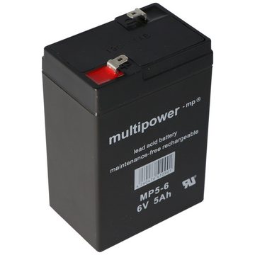 Multipower Multipower MP4.5-6 Blei Akku mit 4,8mm Faston Kontakten Akku 4500 mAh (6,0 V)