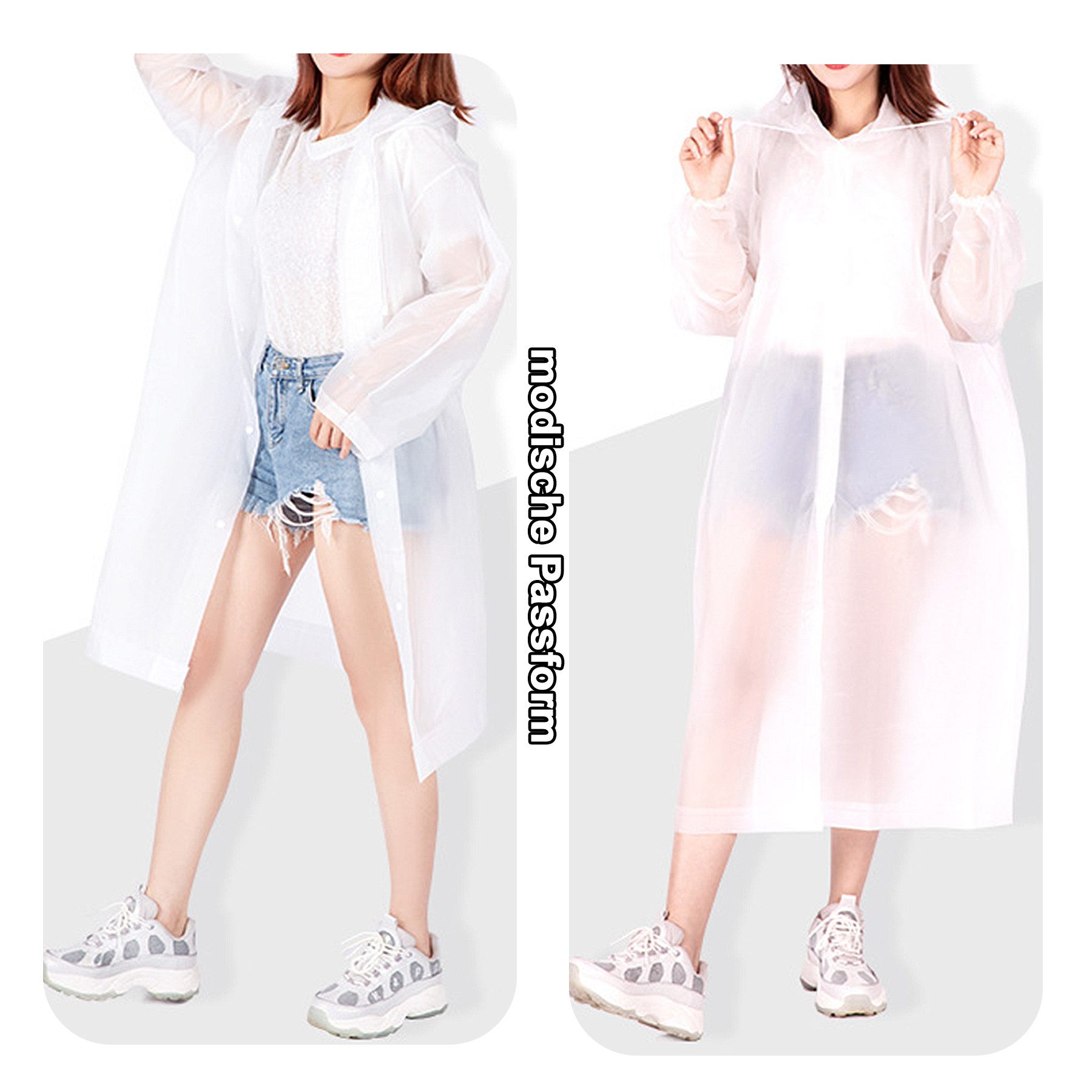 Mutig Regenmantel Regenponcho,2 Stück Unisex Wiederverwendbar Transparent R günstig online kaufen