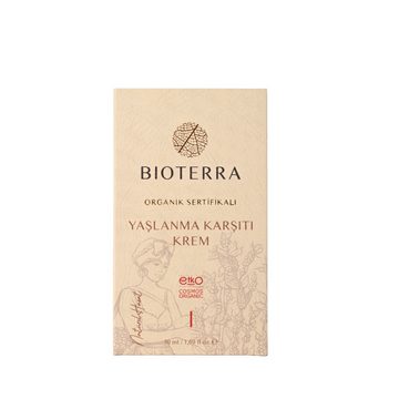 BIOTERRA Anti-Aging-Creme Bio Anti Aging Creme 50ml Tagescreme Nachtcreme Gegen Falten, 1-tlg., feuchtigkeitsspendend regenerierend antibakteriell anti-aging