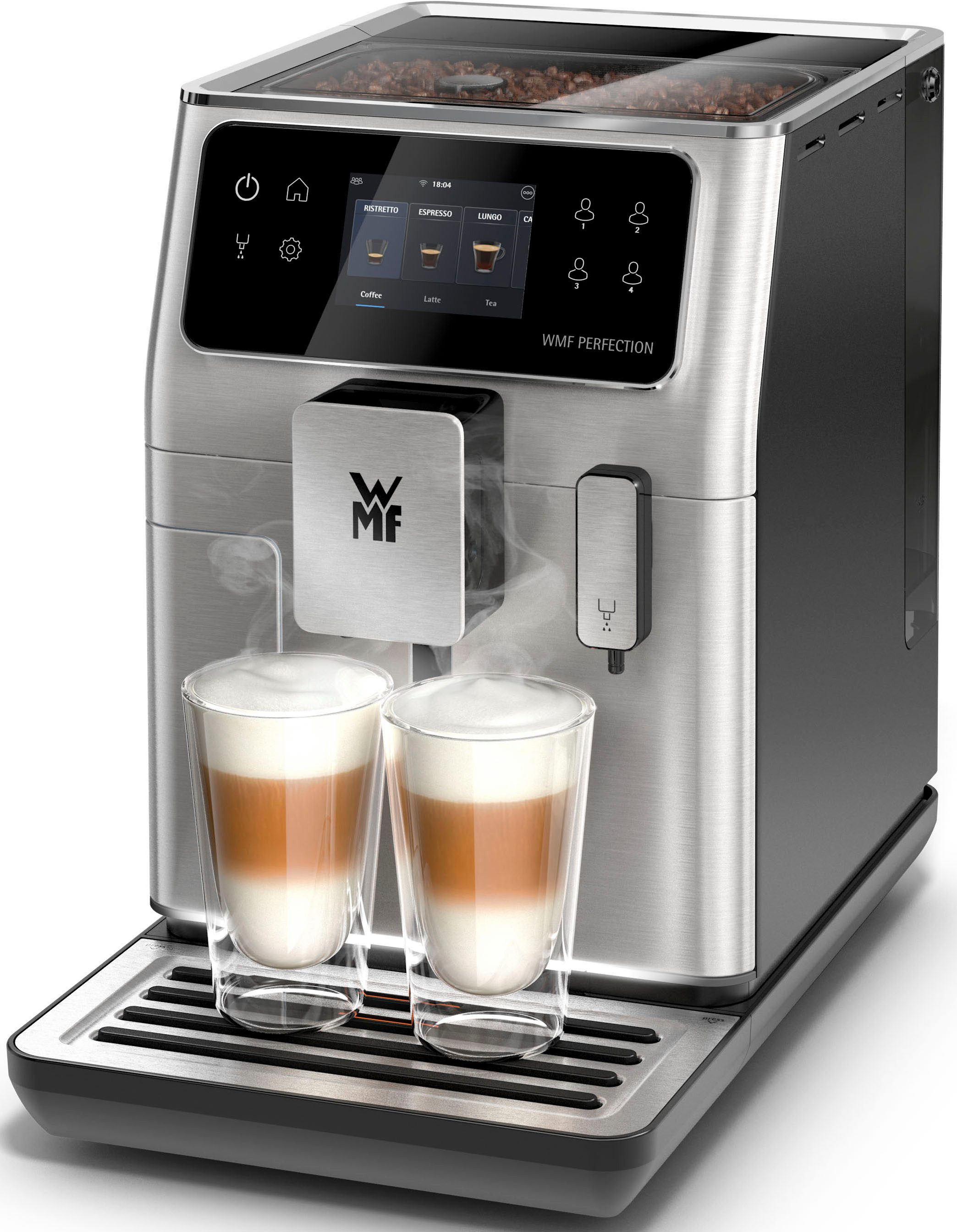 WMF Kaffeevollautomat Perfection 640 CP812D10, besonders leise, hochwertiges Gehäuse, LED-Ambient-Light