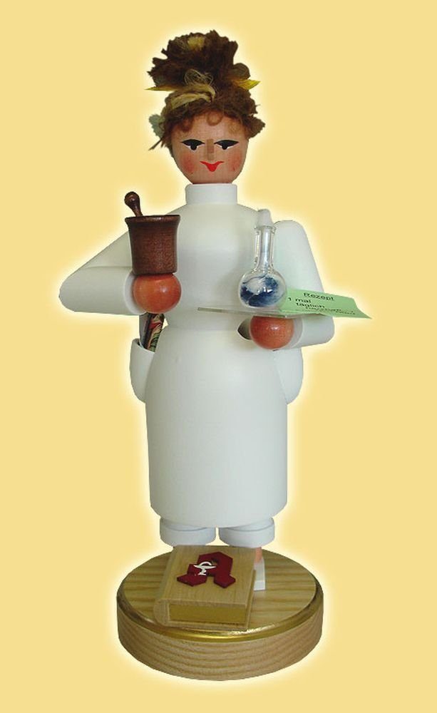 Räuchermännchen Räucherfrau Apothekerin Höhe= 22cm NEU